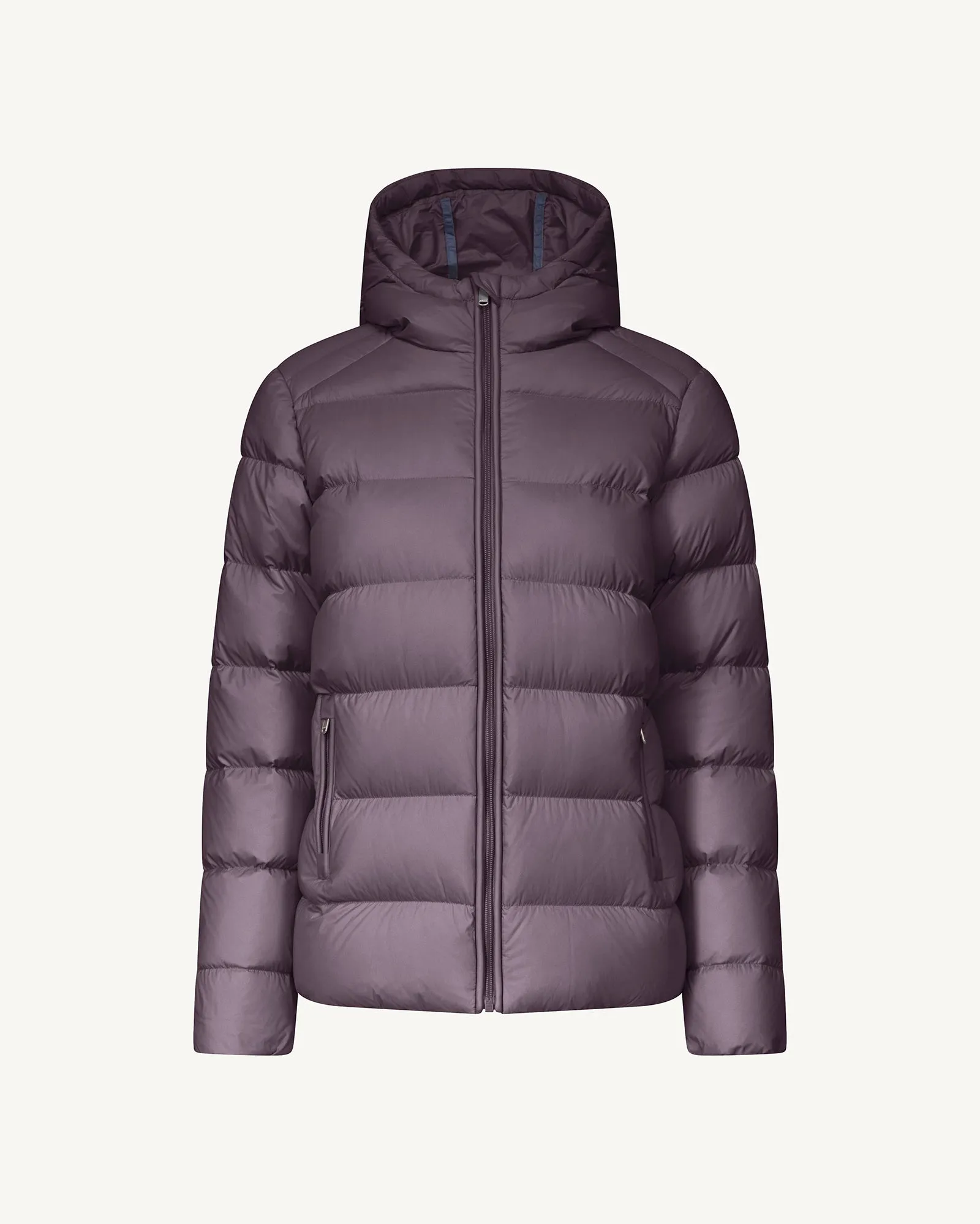 Johanna straight-cut hooded down jacket Fig