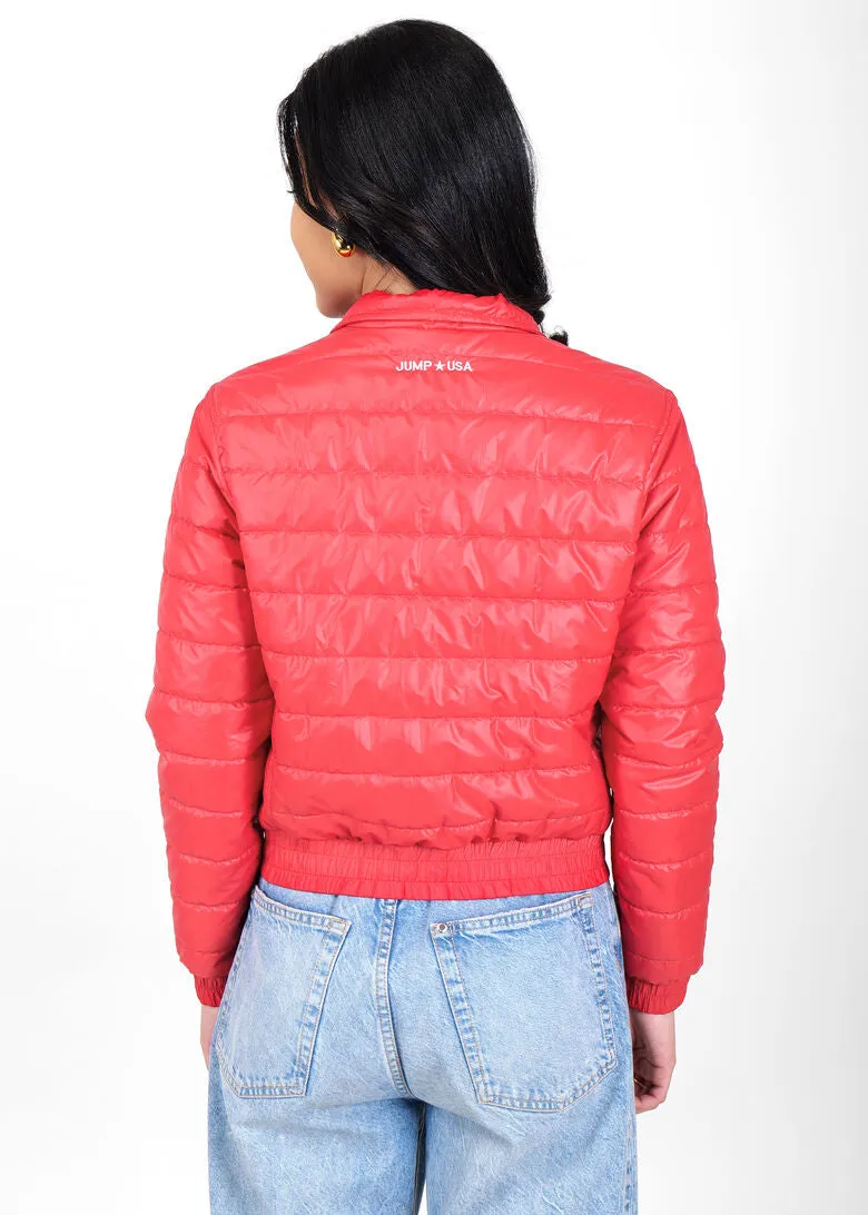 JUMP USA Women Frost Defense Red Quilted Jacket