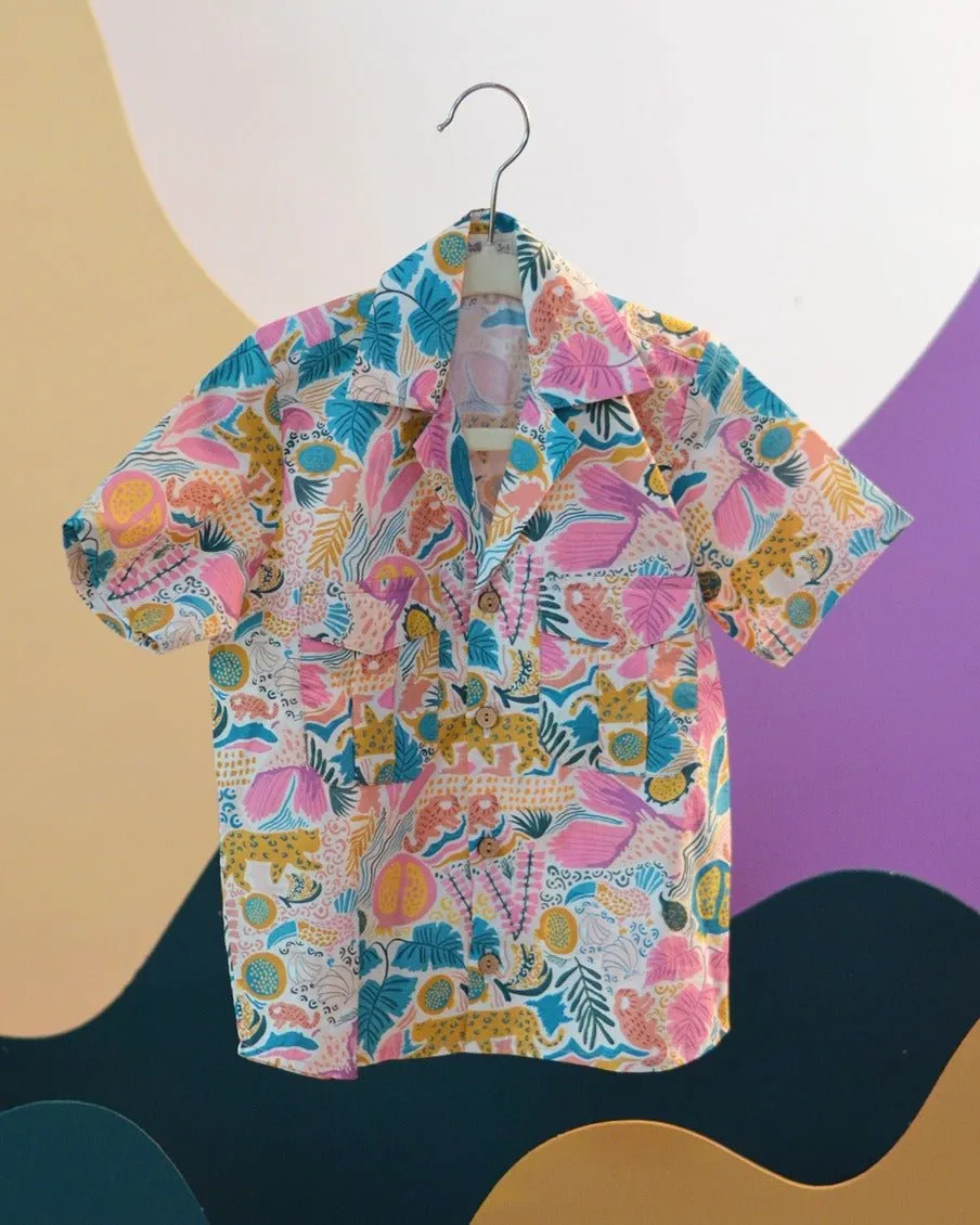 Jungle Bungle Printed Cotton Hawaiian Shirt