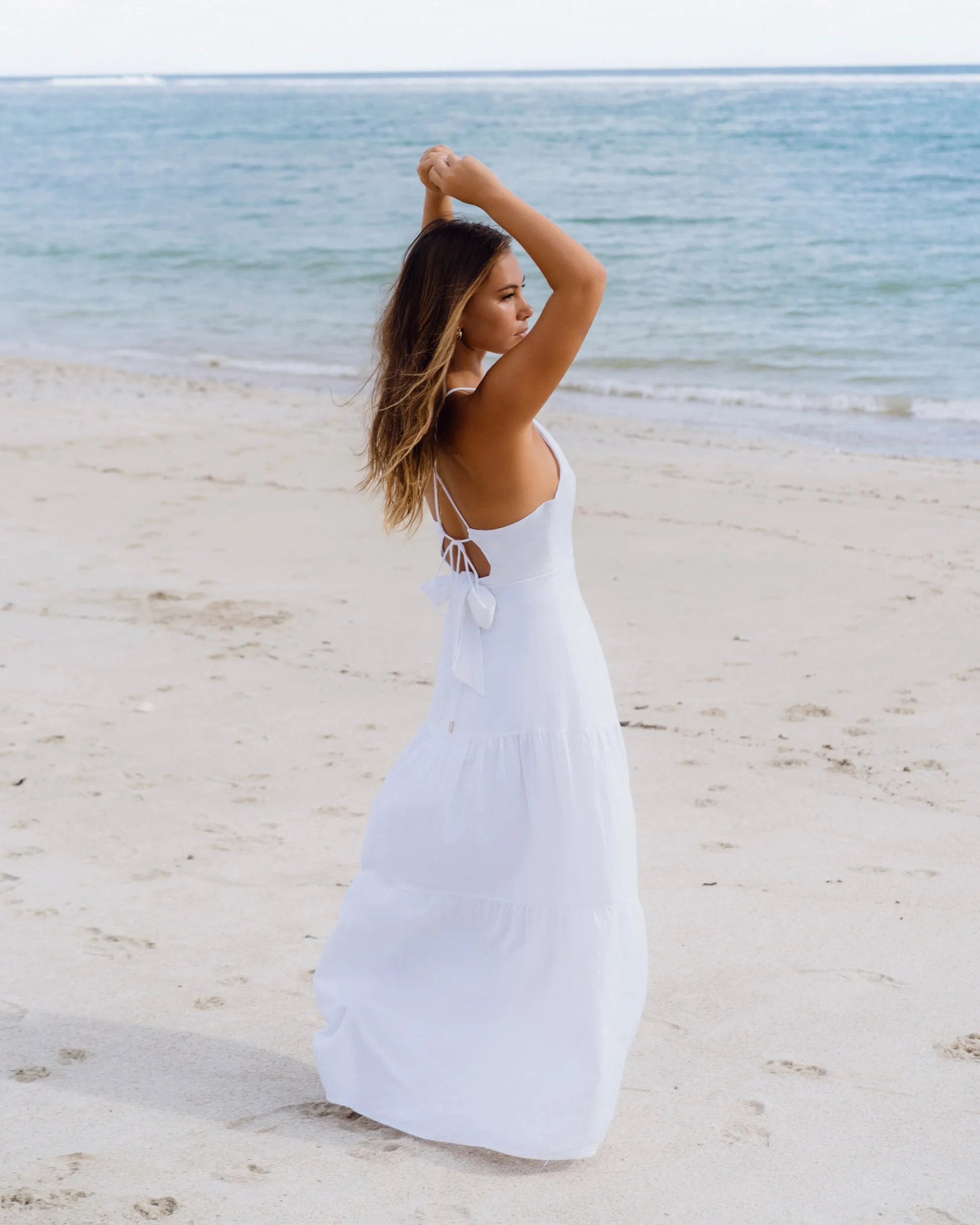 Kaylani White Maxi Dress