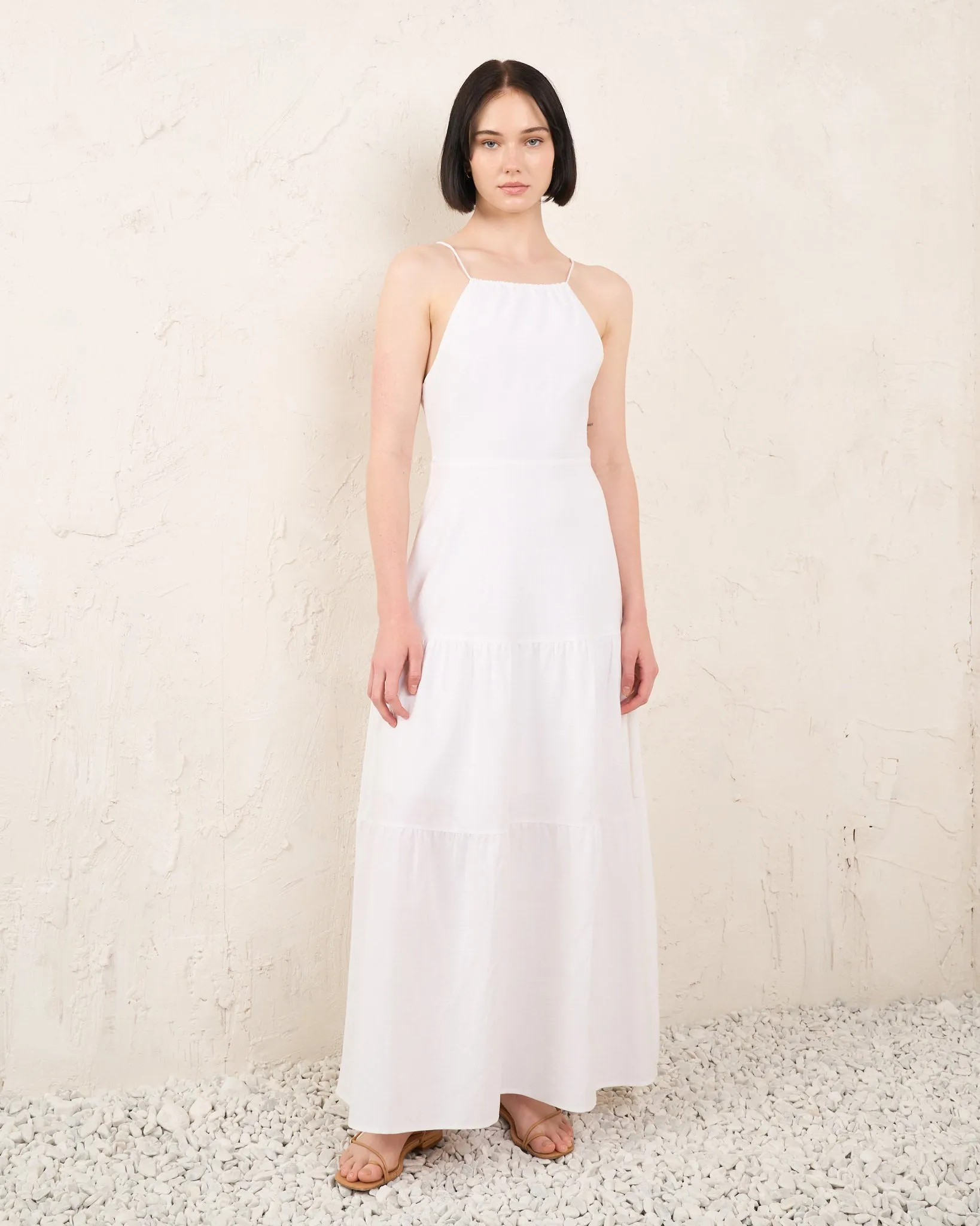 Kaylani White Maxi Dress