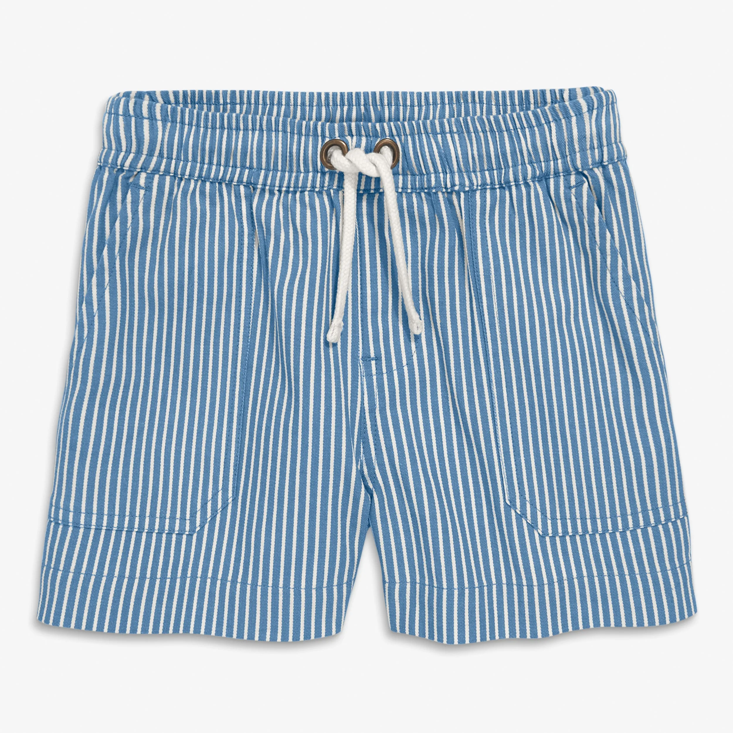 Kids stretch chino midi pocket short in boardwalk stripe