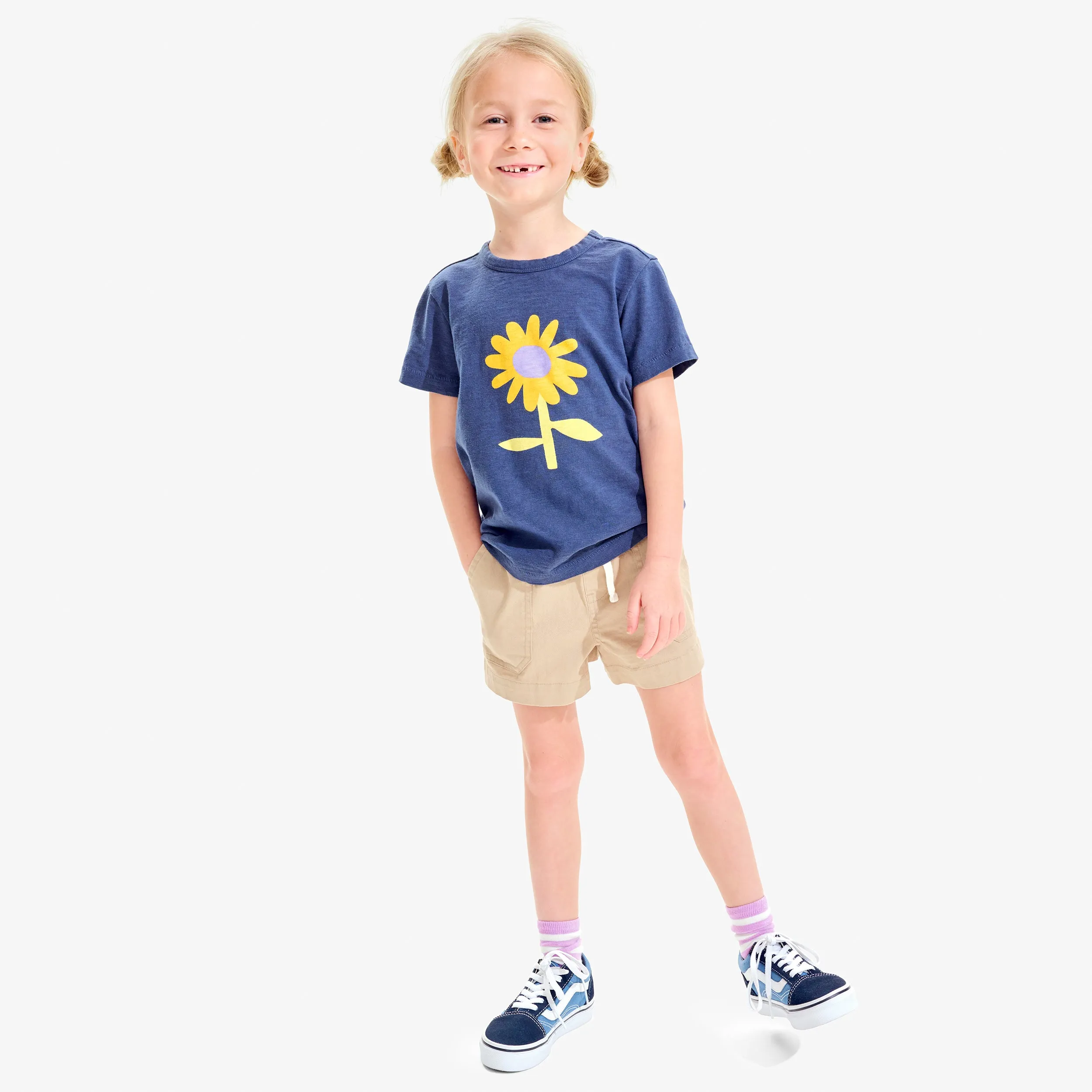 Kids stretch chino midi pocket short