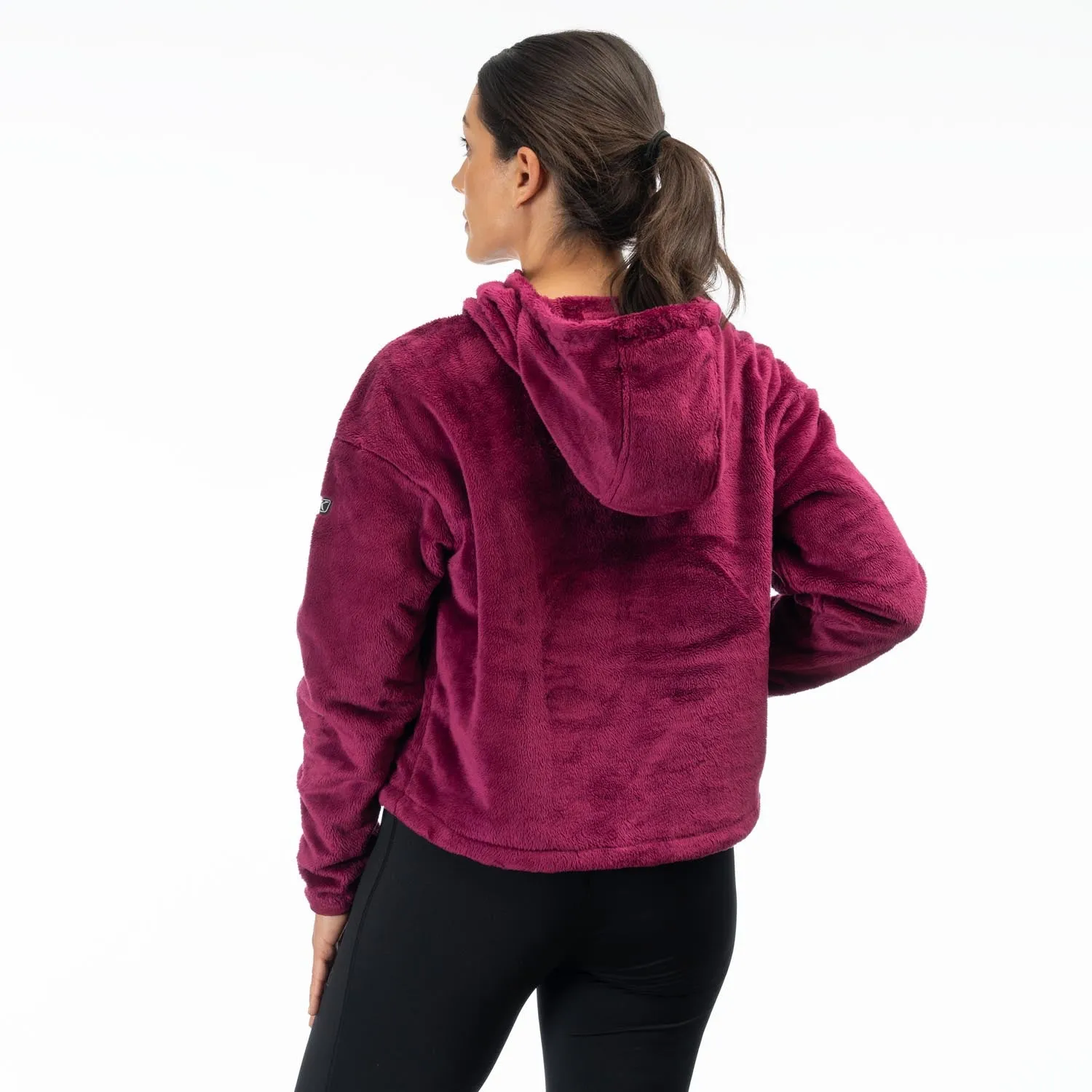 KLIM Womens Cascade 1/4 Zip Crop Hoodie