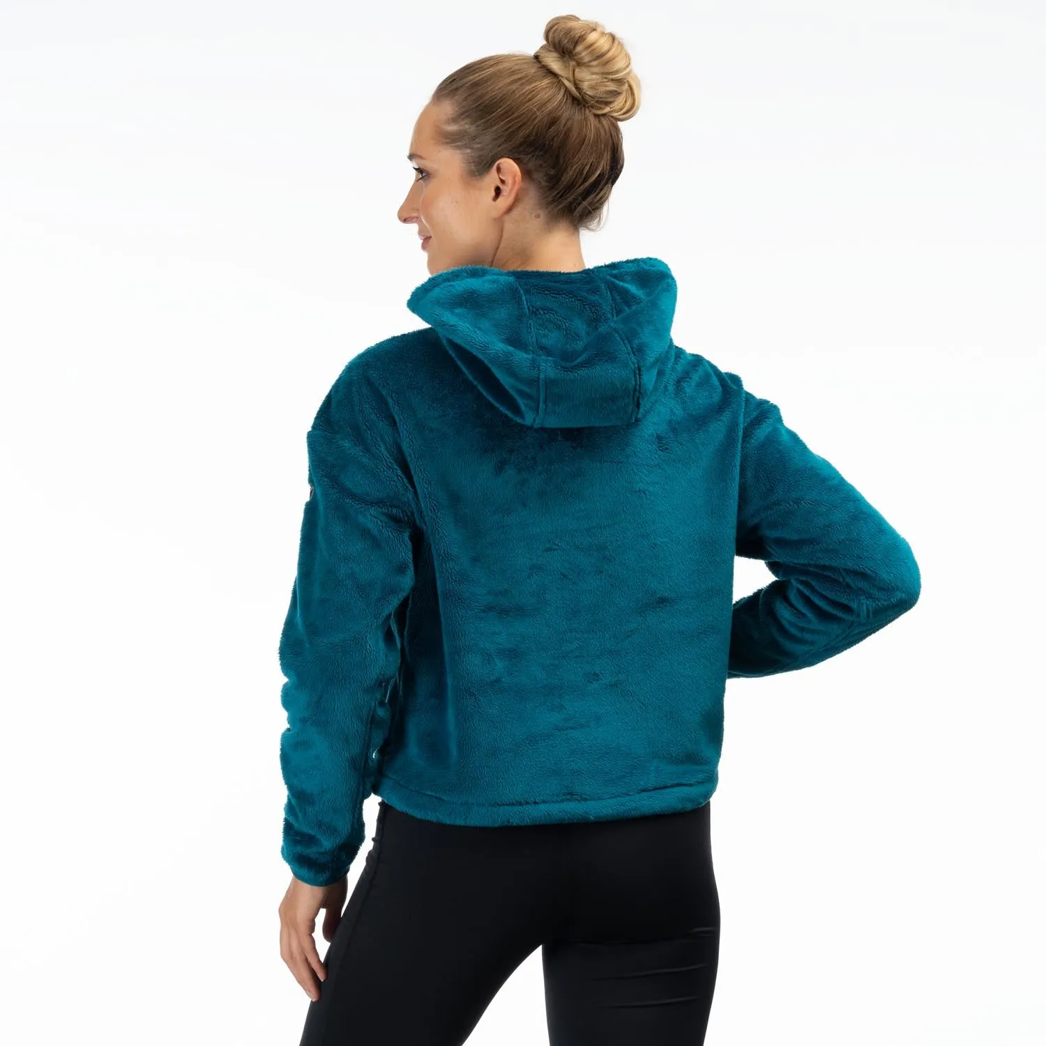 KLIM Womens Cascade 1/4 Zip Crop Hoodie