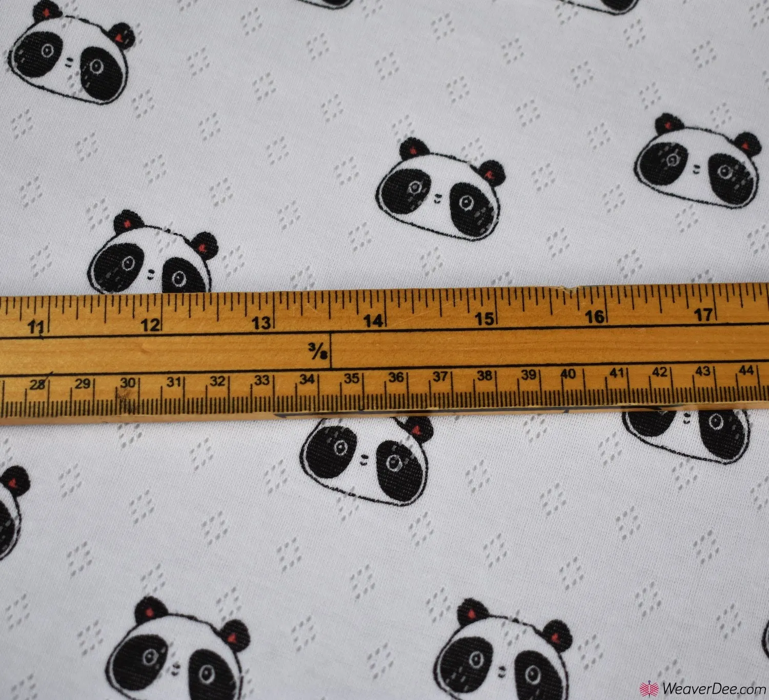 Knitted Cotton Jersey Fabric - Panda White