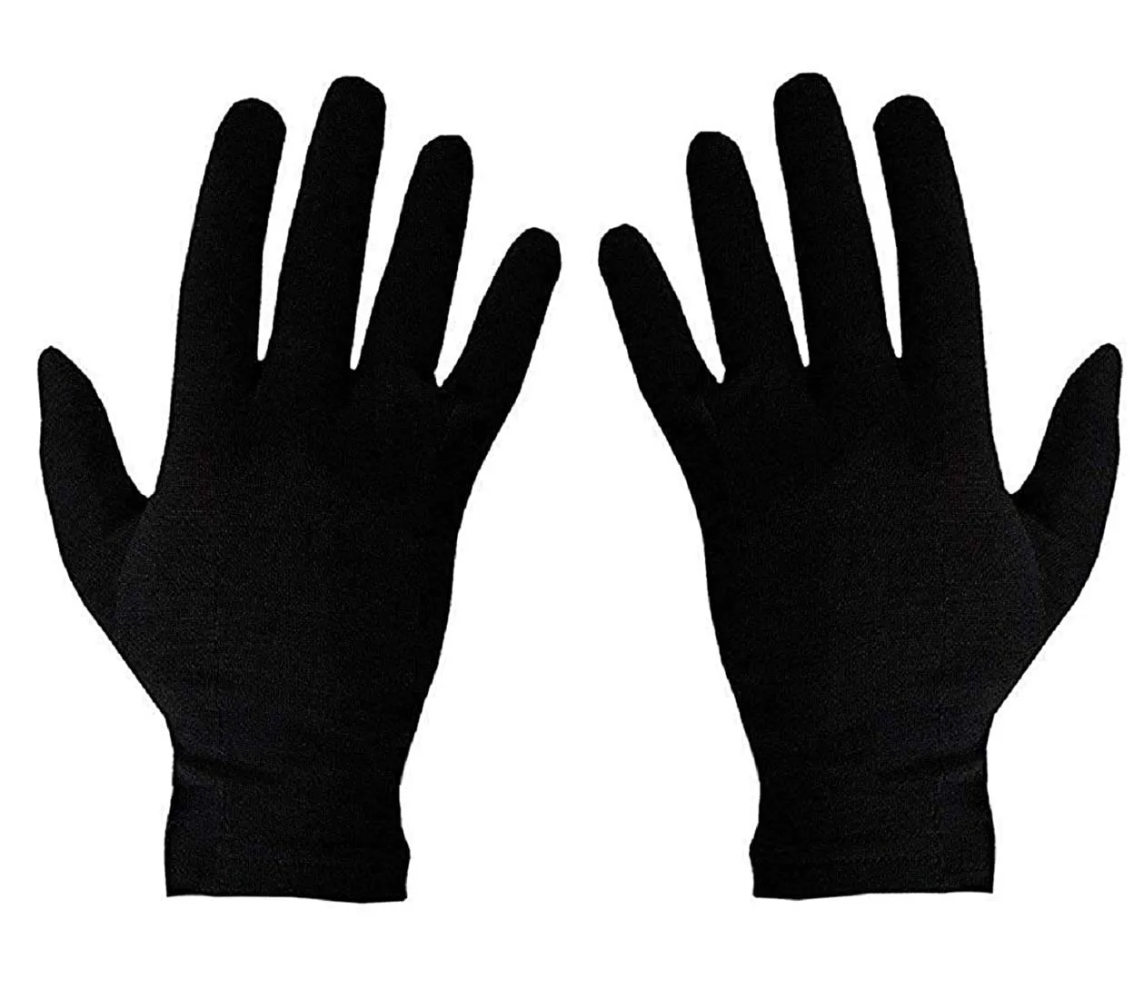 Kuber Industries Men's & Women's Cotton Hand Summer Gloves for Protection from Sun Burn/Heat/Pollution (Pack of - 2 Pairs, Black) - CTSTC46442