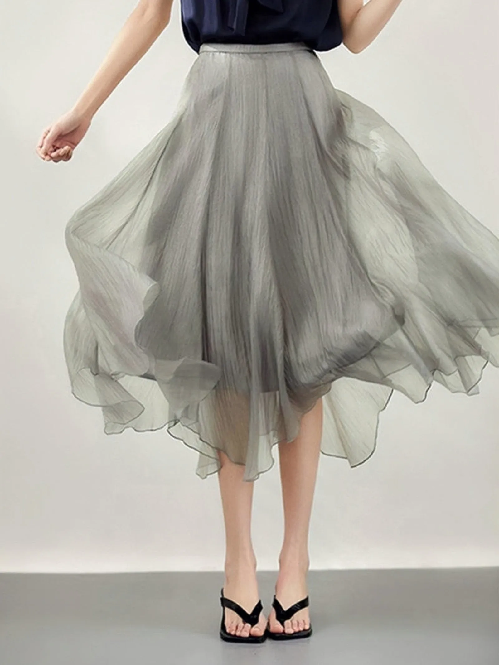 Ladies Elegant Pleated Layered Tutu Skirt by Kaja Clothing - Ramona Skirt