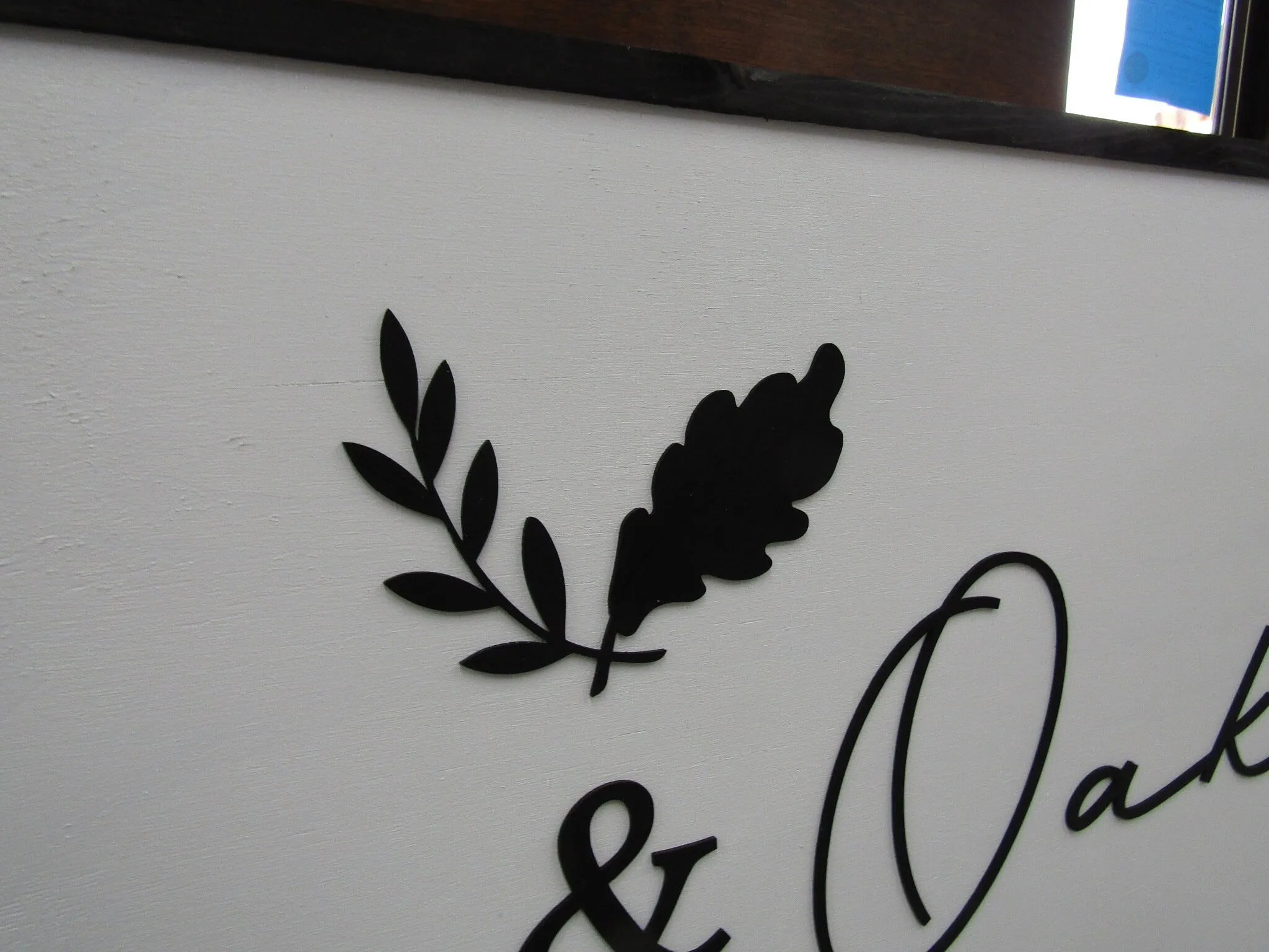 Large Custom Business Sign Hair Salon Company Olive Oak We Use Your Actual Graphic Business Logo Wood Laser Cut Out, 3D, Extra Large