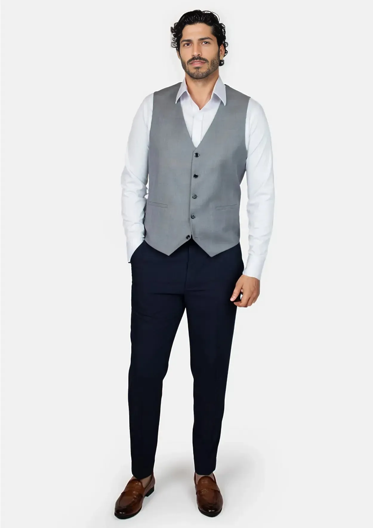 Light Grey Prince of Wales Vest