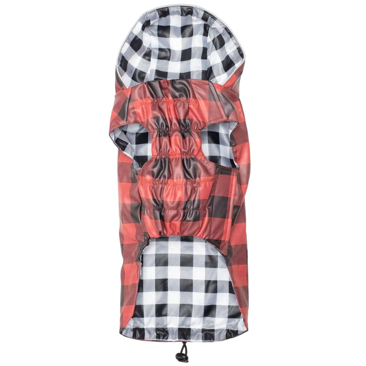 London Dog Raincoat Red/Black Plaid