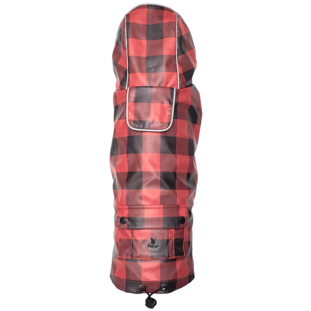 London Dog Raincoat Red/Black Plaid