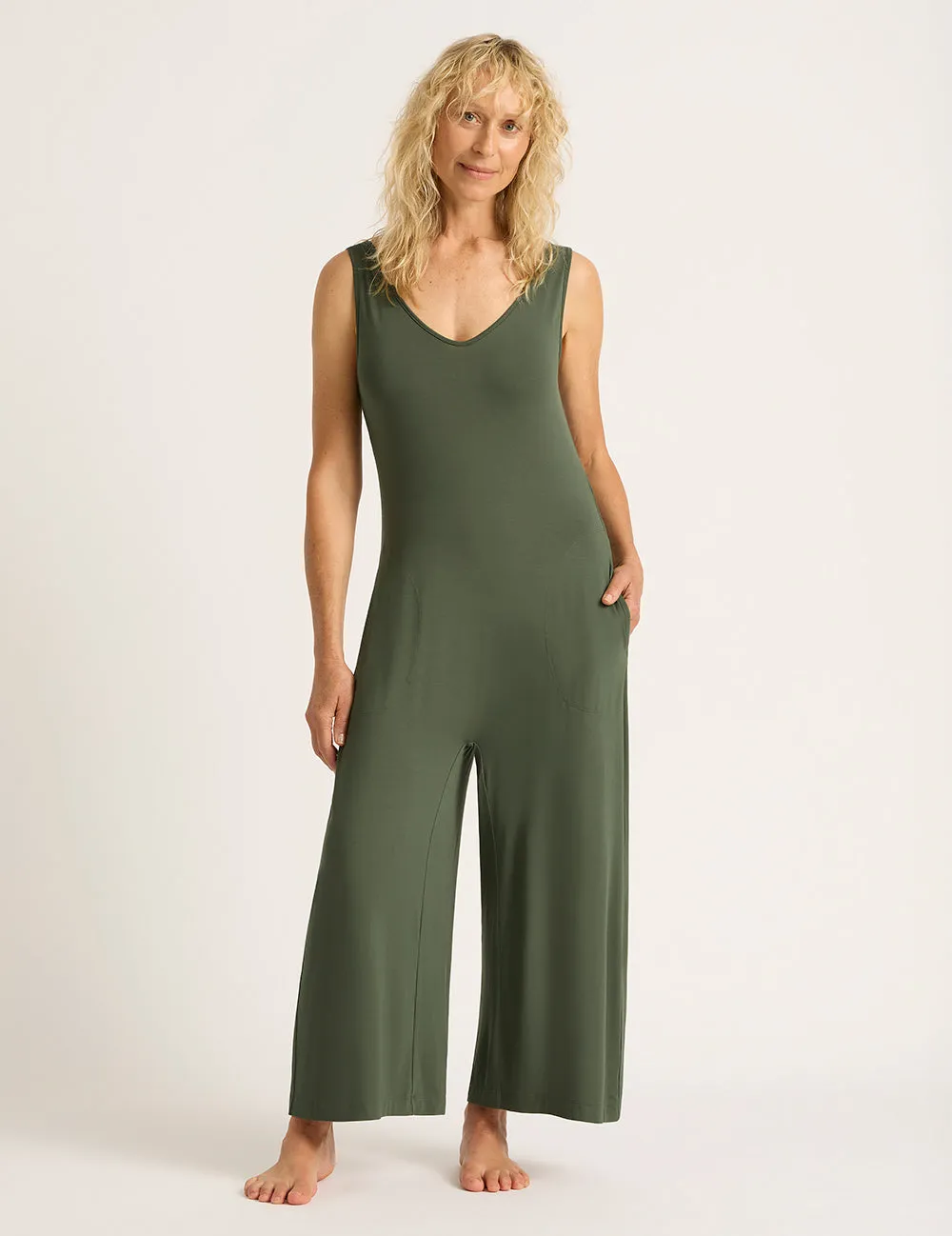 Long Jumpsuit - Moss