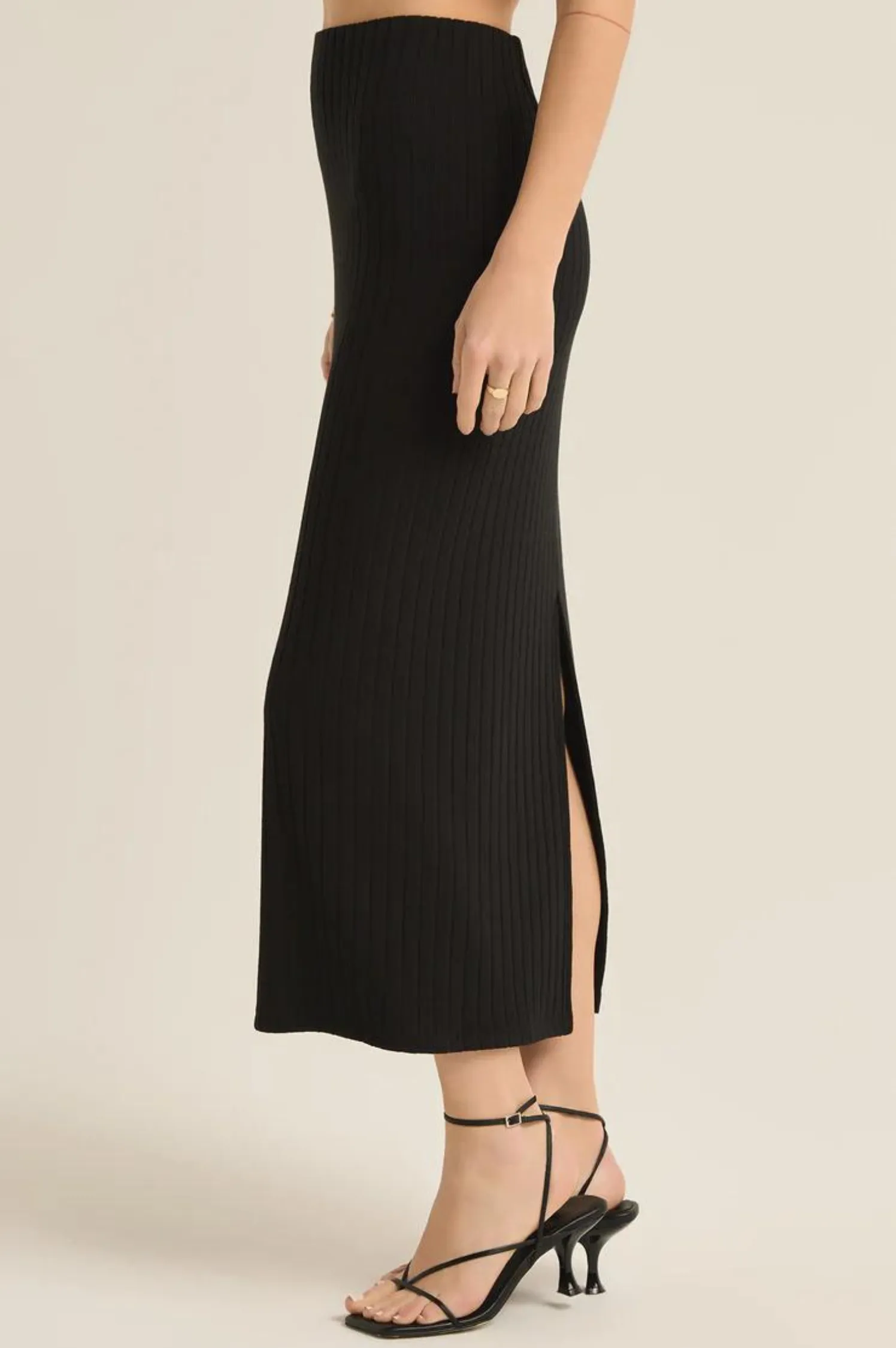 Louisa Rib Midi Skirt