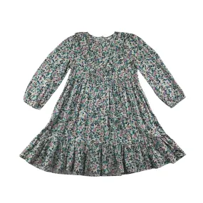 M&Co Kids dress 5-6 years floral blue and pink roses