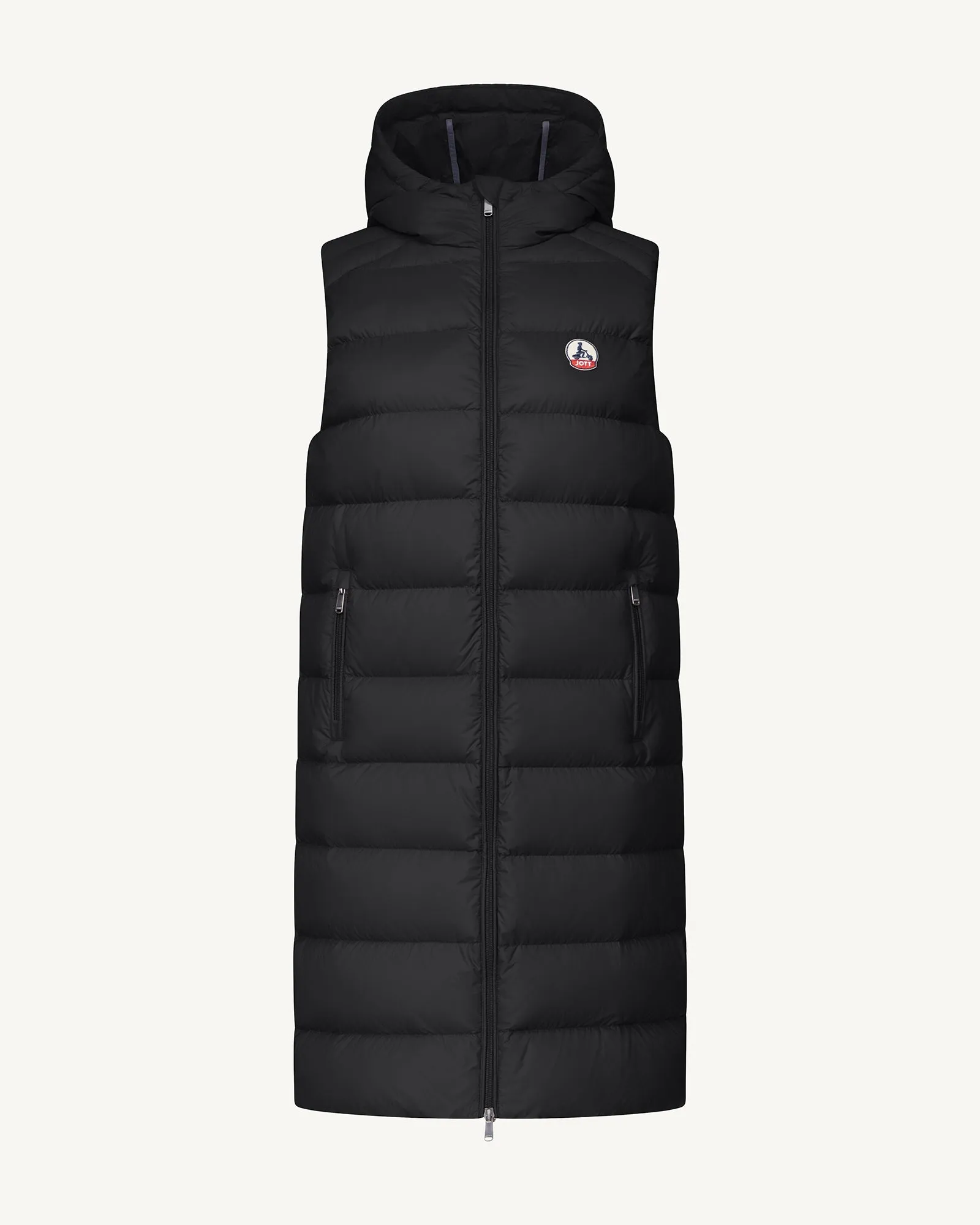 Manon long sleeveless down jacket Black