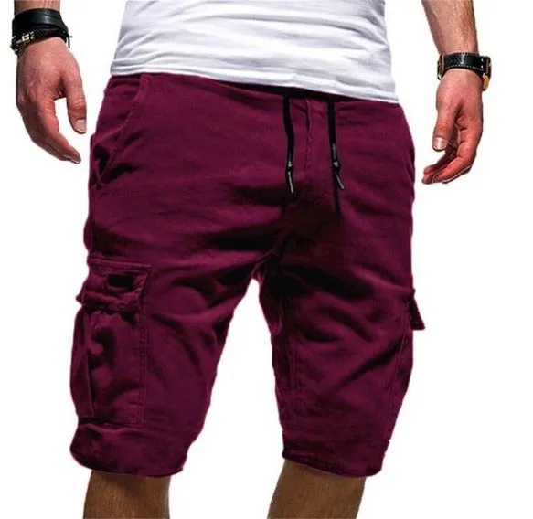 Men Breathable Anti- Wrinkle Chino Cargo Quick Dry Shorts Multi Pockets Summer Beach Pants | ZK36