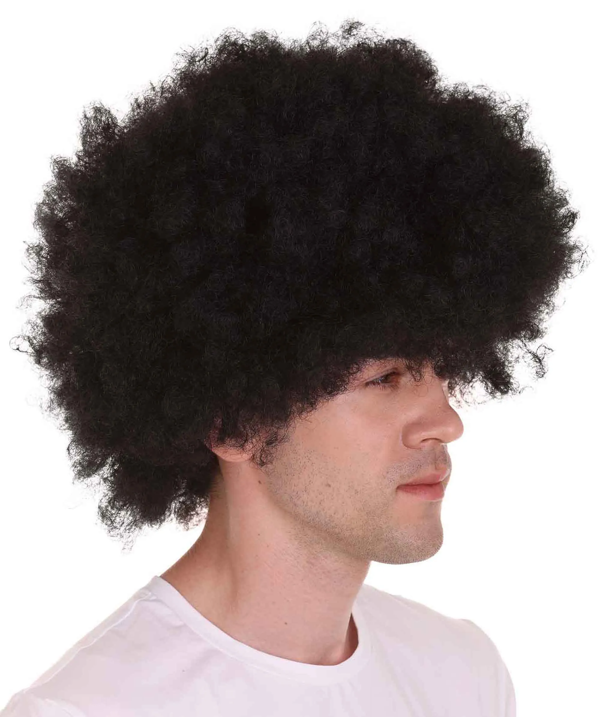 Men Disco Afro Wig | Jumbo Cosplay Halloween Wig | Premium Breathable Capless Cap