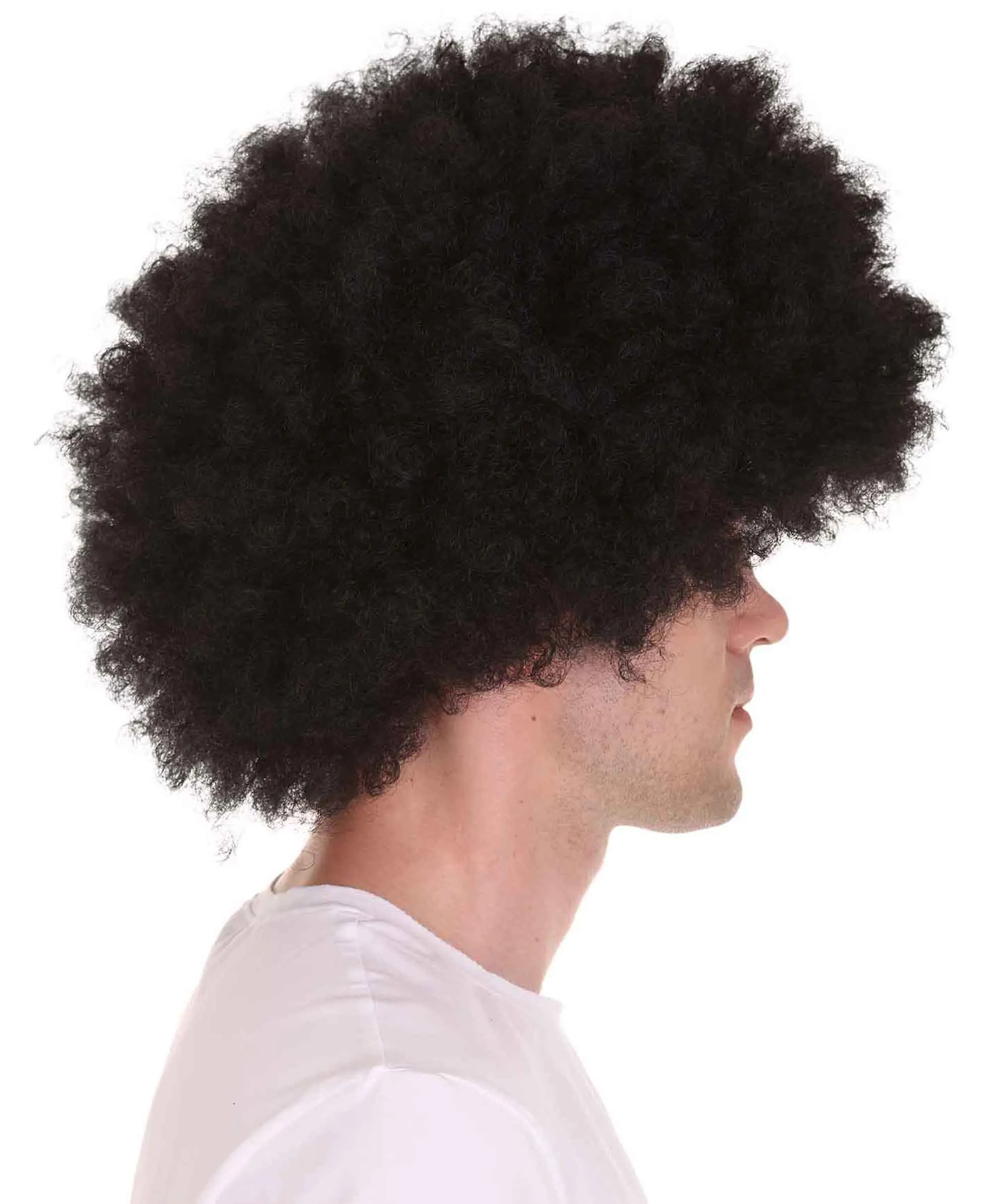 Men Disco Afro Wig | Jumbo Cosplay Halloween Wig | Premium Breathable Capless Cap