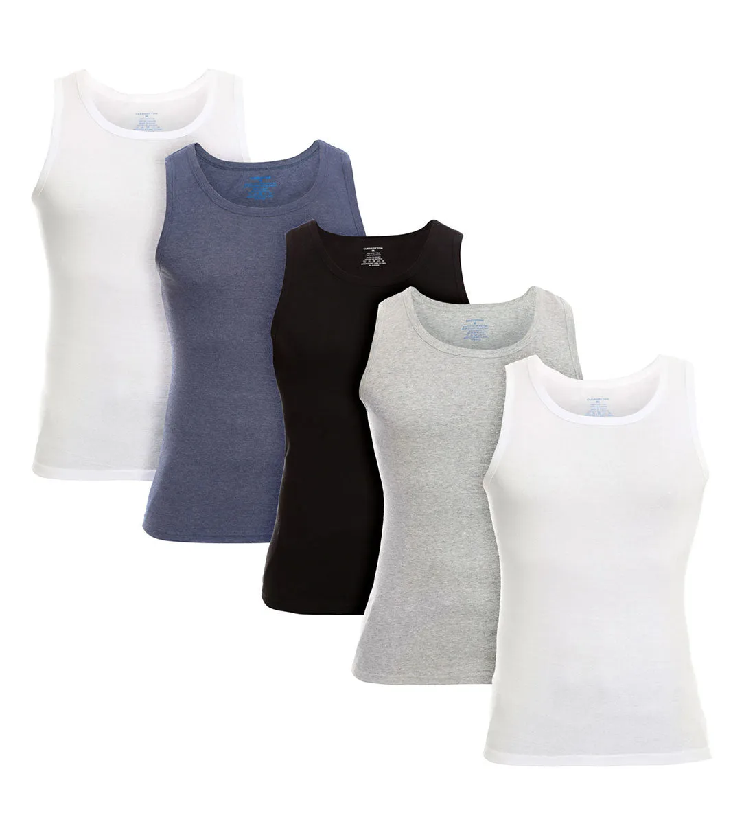 MEN’S ASSORTED A-TANK UNDERSHIRT - 5 PK