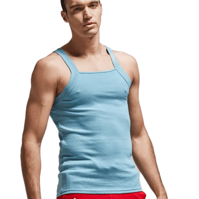 Men's Fashion Vest Home Sleep Casual Cotton Tank Top  - Solid Cotton Tank (TM7)(F101)(F8)(F11)