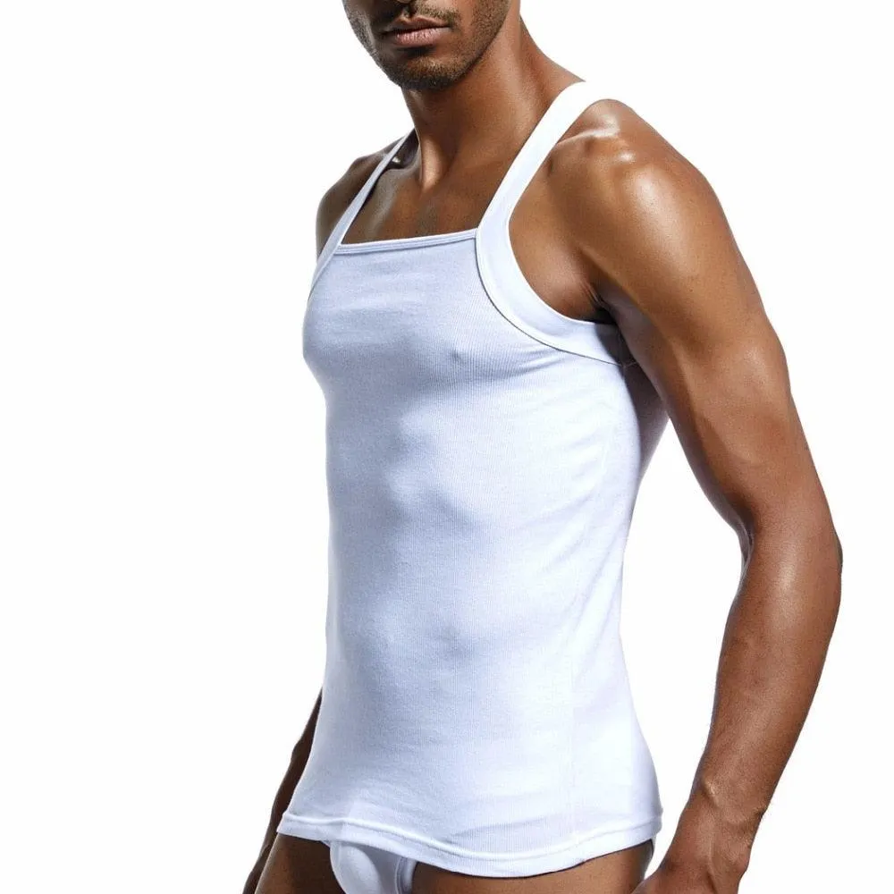 Men's Fashion Vest Home Sleep Casual Cotton Tank Top  - Solid Cotton Tank (TM7)(F101)(F8)(F11)