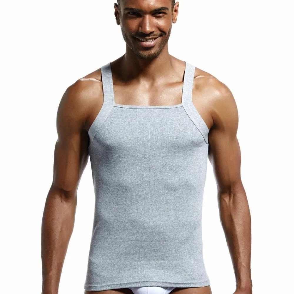 Men's Fashion Vest Home Sleep Casual Cotton Tank Top  - Solid Cotton Tank (TM7)(F101)(F8)(F11)