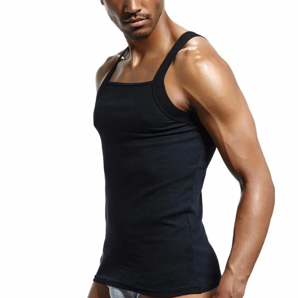 Men's Fashion Vest Home Sleep Casual Cotton Tank Top  - Solid Cotton Tank (TM7)(F101)(F8)(F11)