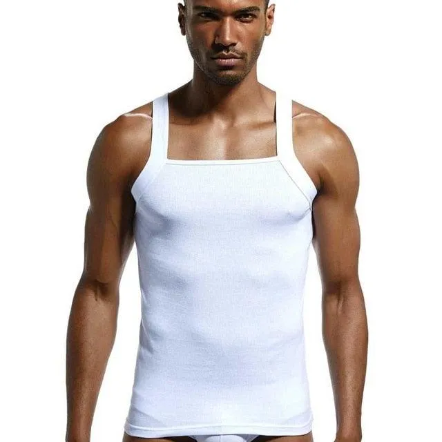 Men's Fashion Vest Home Sleep Casual Cotton Tank Top  - Solid Cotton Tank (TM7)(F101)(F8)(F11)