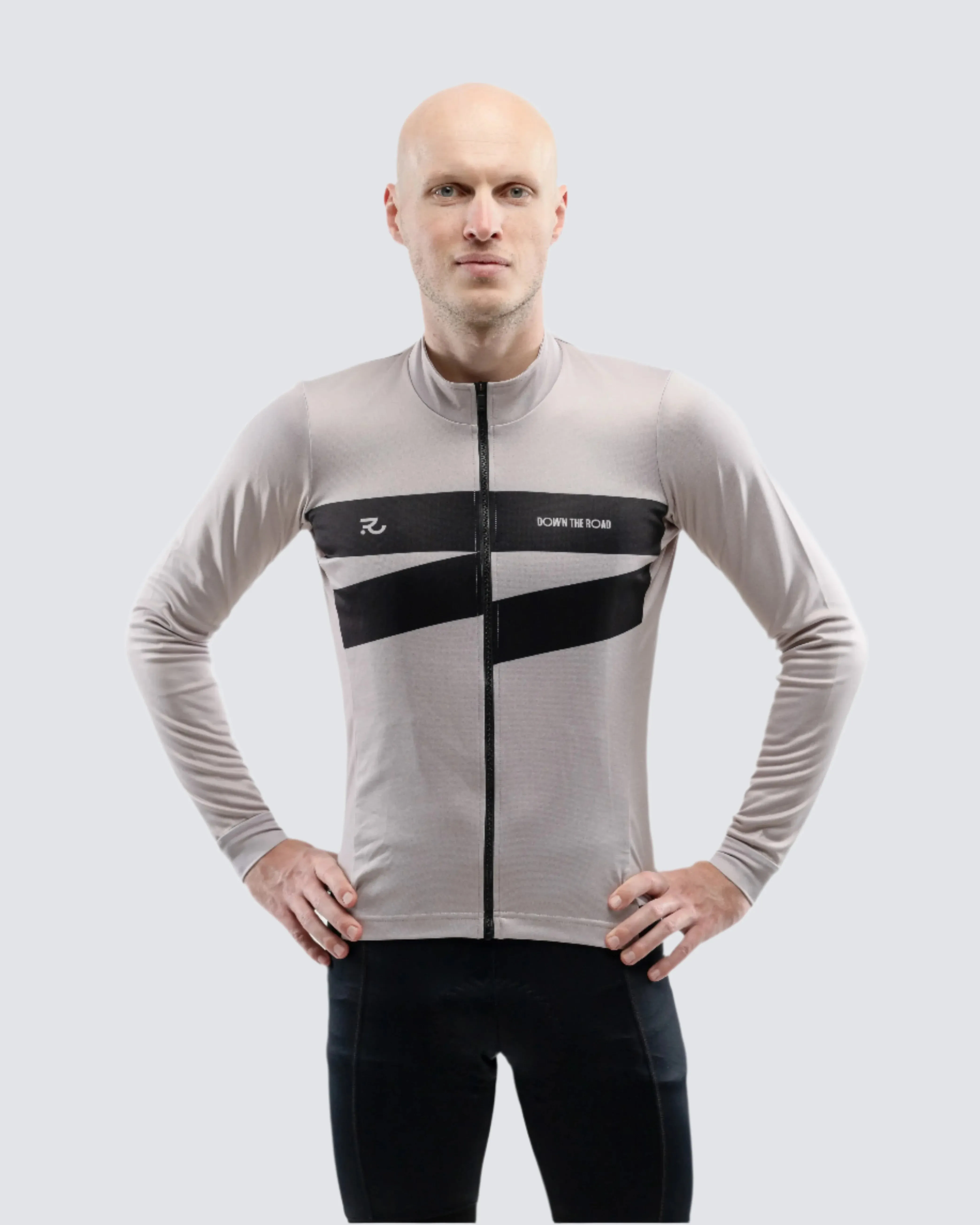 Men's Long Sleeve Fleece Jersey - Nude Beige