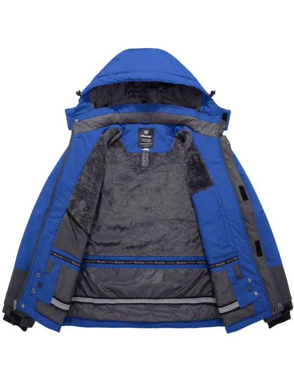 Men's Waterproof Mountain Snow Coat Hooded Raincoat Atna 014