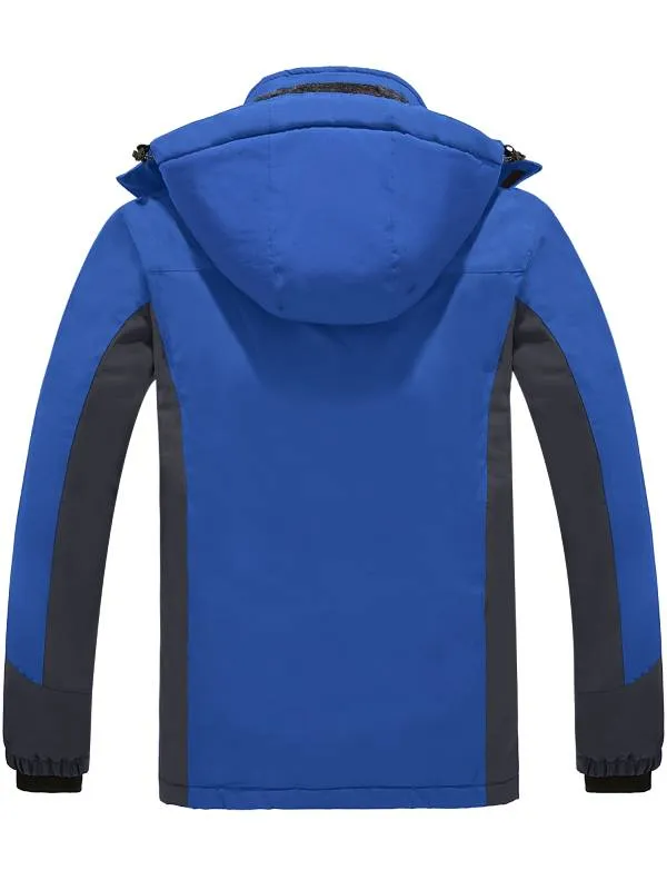 Men's Waterproof Mountain Snow Coat Hooded Raincoat Atna 014