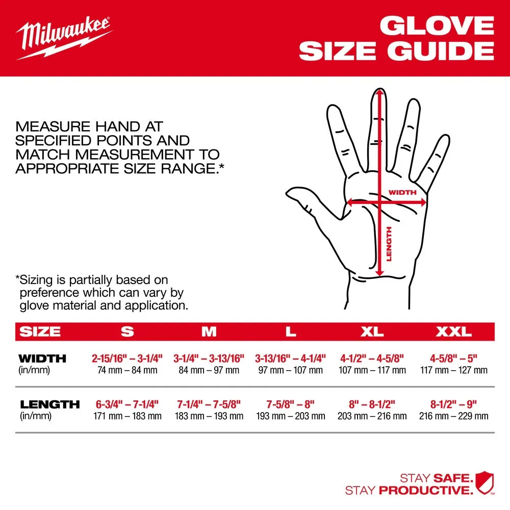 Milwaukee 48-22-8904B 12PK Cut 1 Dipped Gloves – XXL [A1]