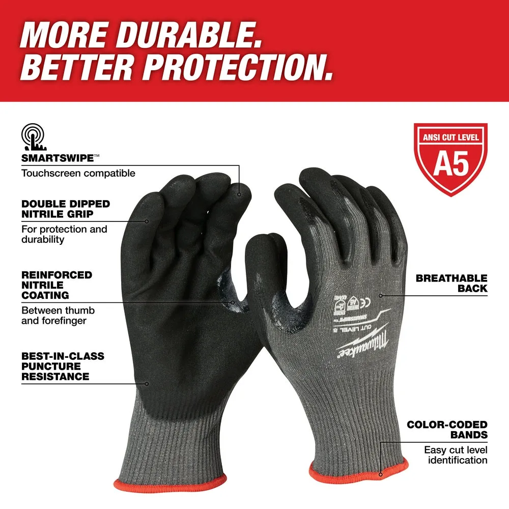 Milwaukee  48-22-8953 Cut 5 Dipped Gloves - XL