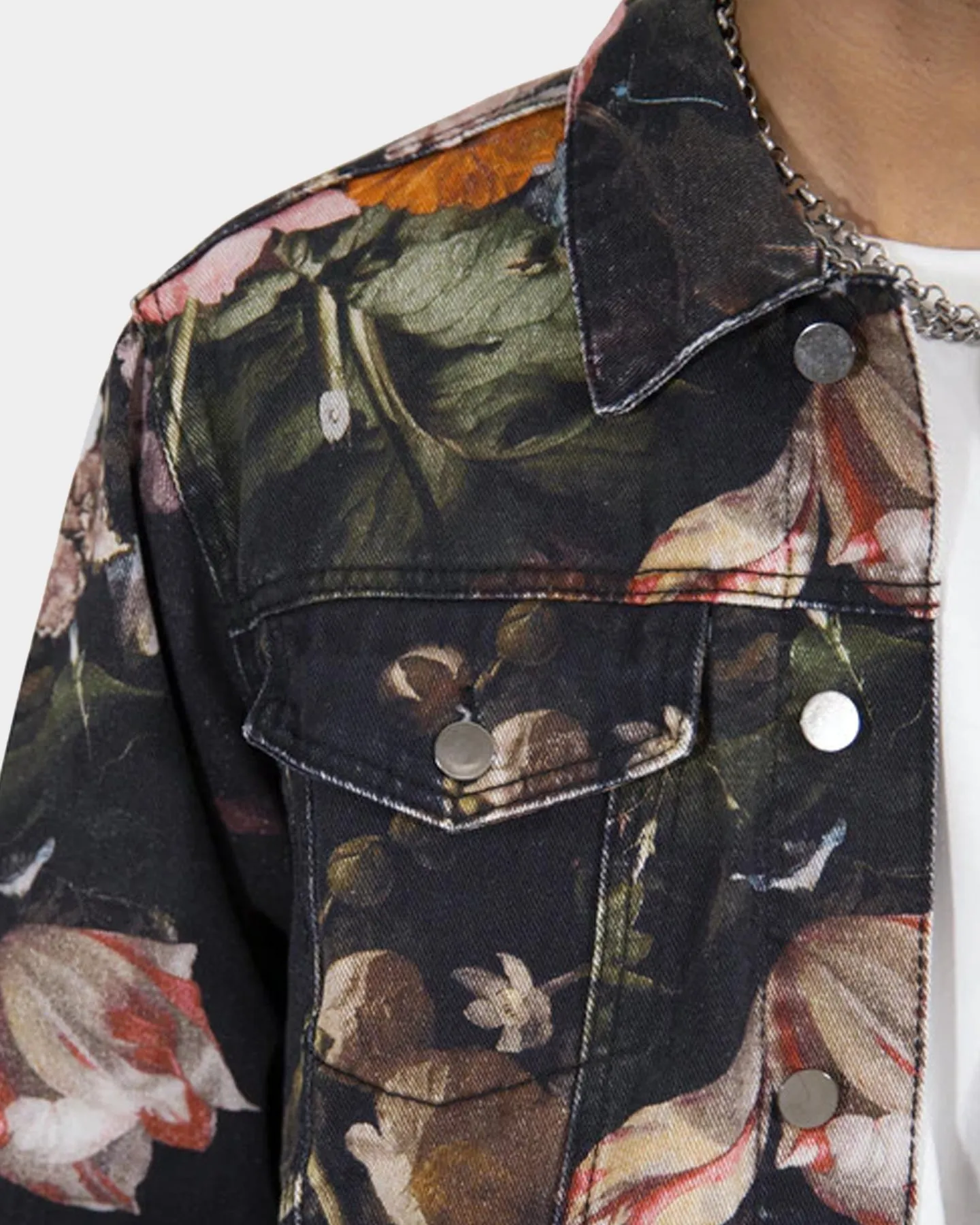 MNML Floral Trucker Jacket Multi