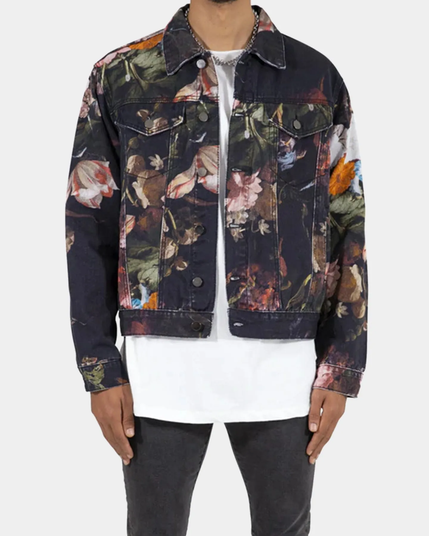 MNML Floral Trucker Jacket Multi