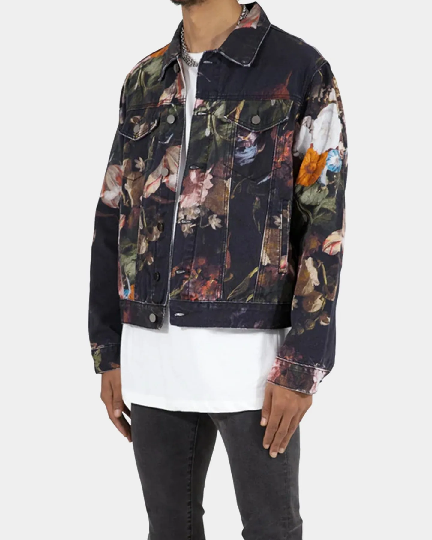 MNML Floral Trucker Jacket Multi