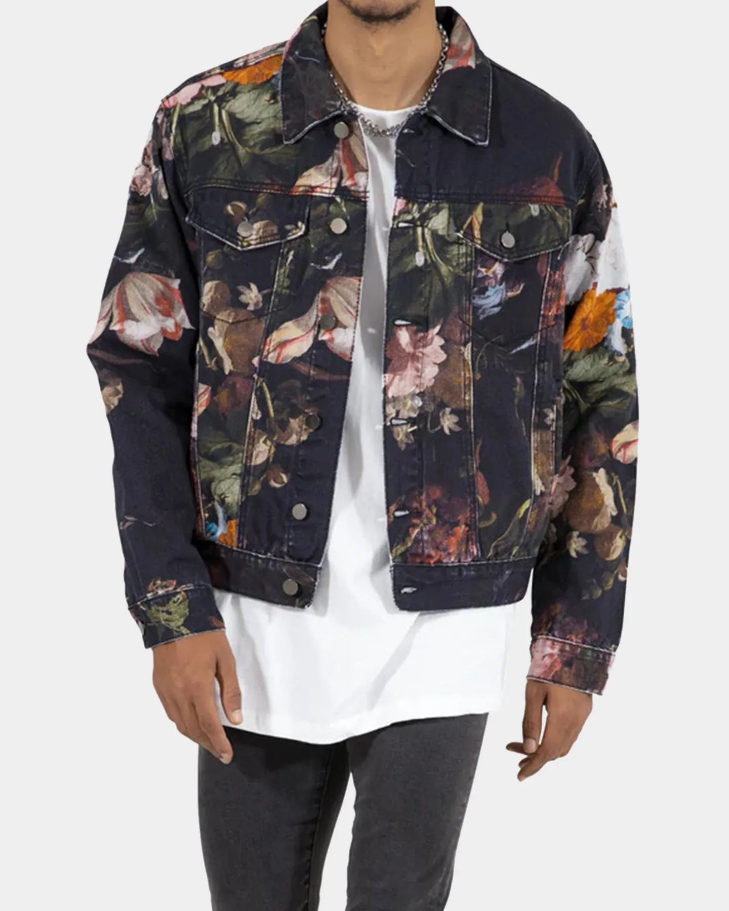 MNML Floral Trucker Jacket Multi