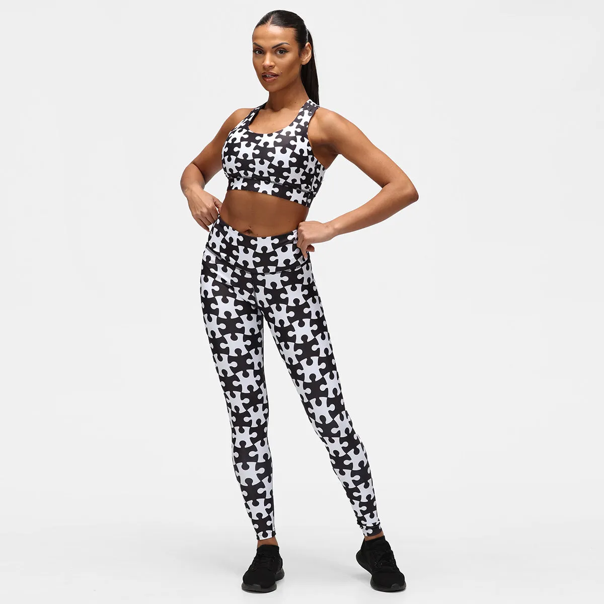 Monochrome Jigsaw Leggings