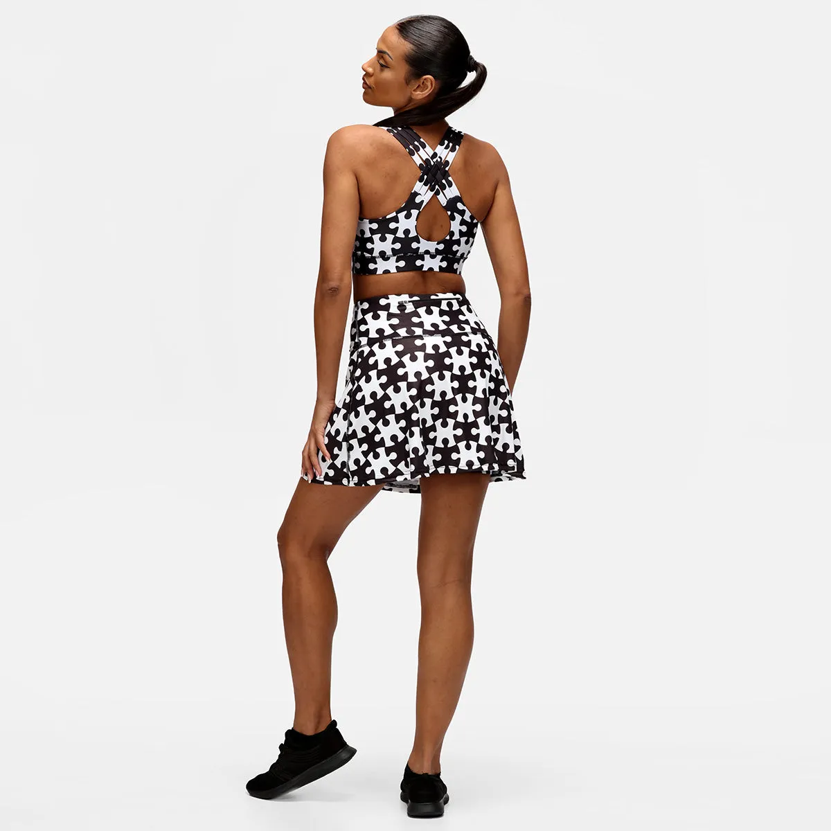 Monochrome Jigsaw Skort