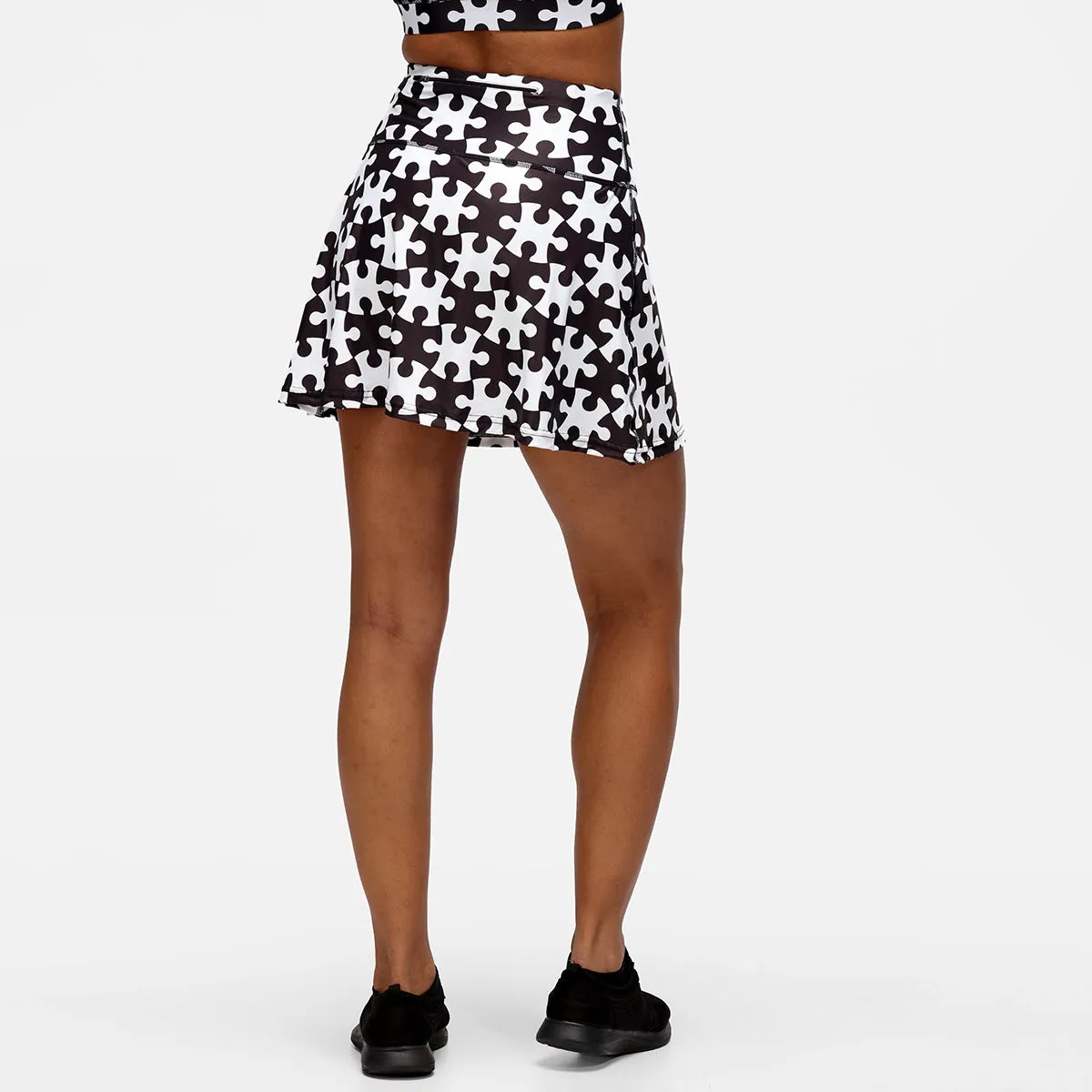 Monochrome Jigsaw Skort