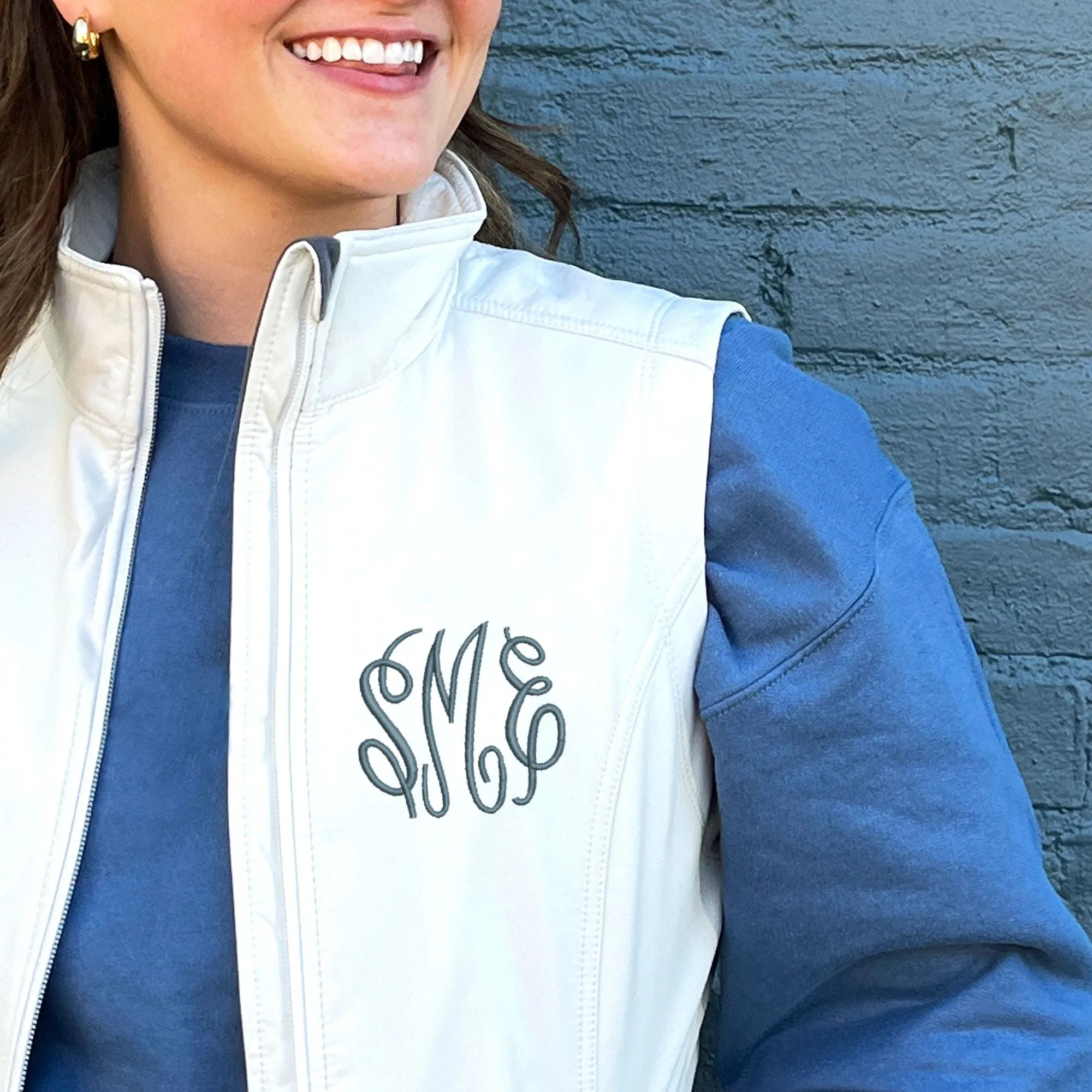 Monogrammed Soft Shell Vest | Ladies' Personalized Embroidered Vest