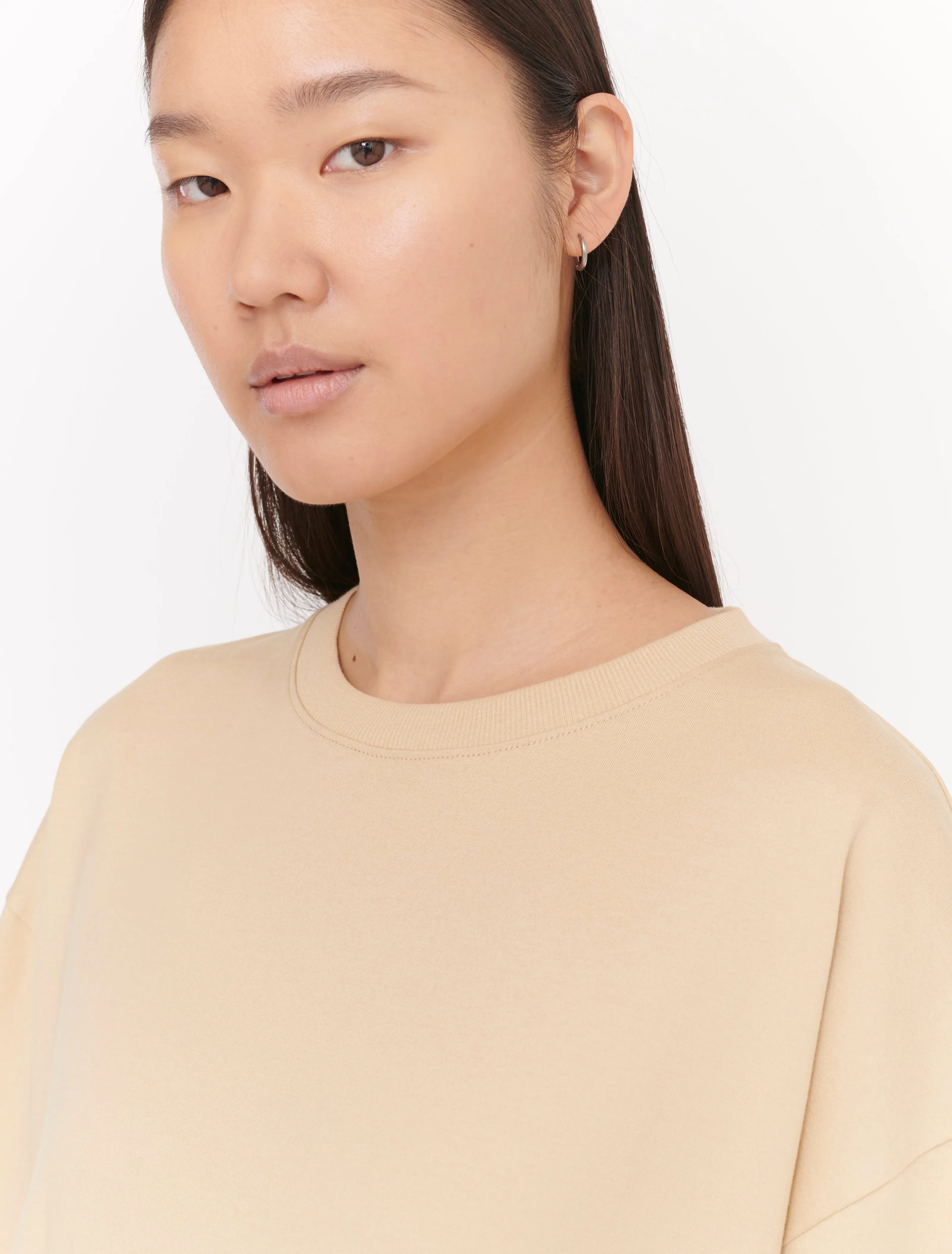 Natalie T-Shirt Dress in Warm Sand