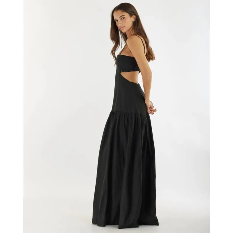 Nathalie Linen Maxi Dress | Black