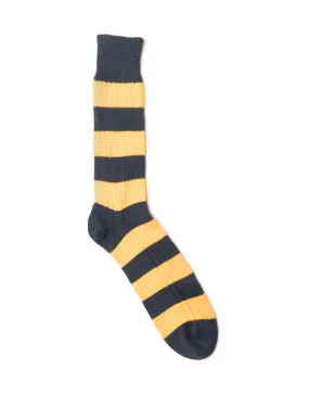 NAVY/GOLD STRIPE SOCKS