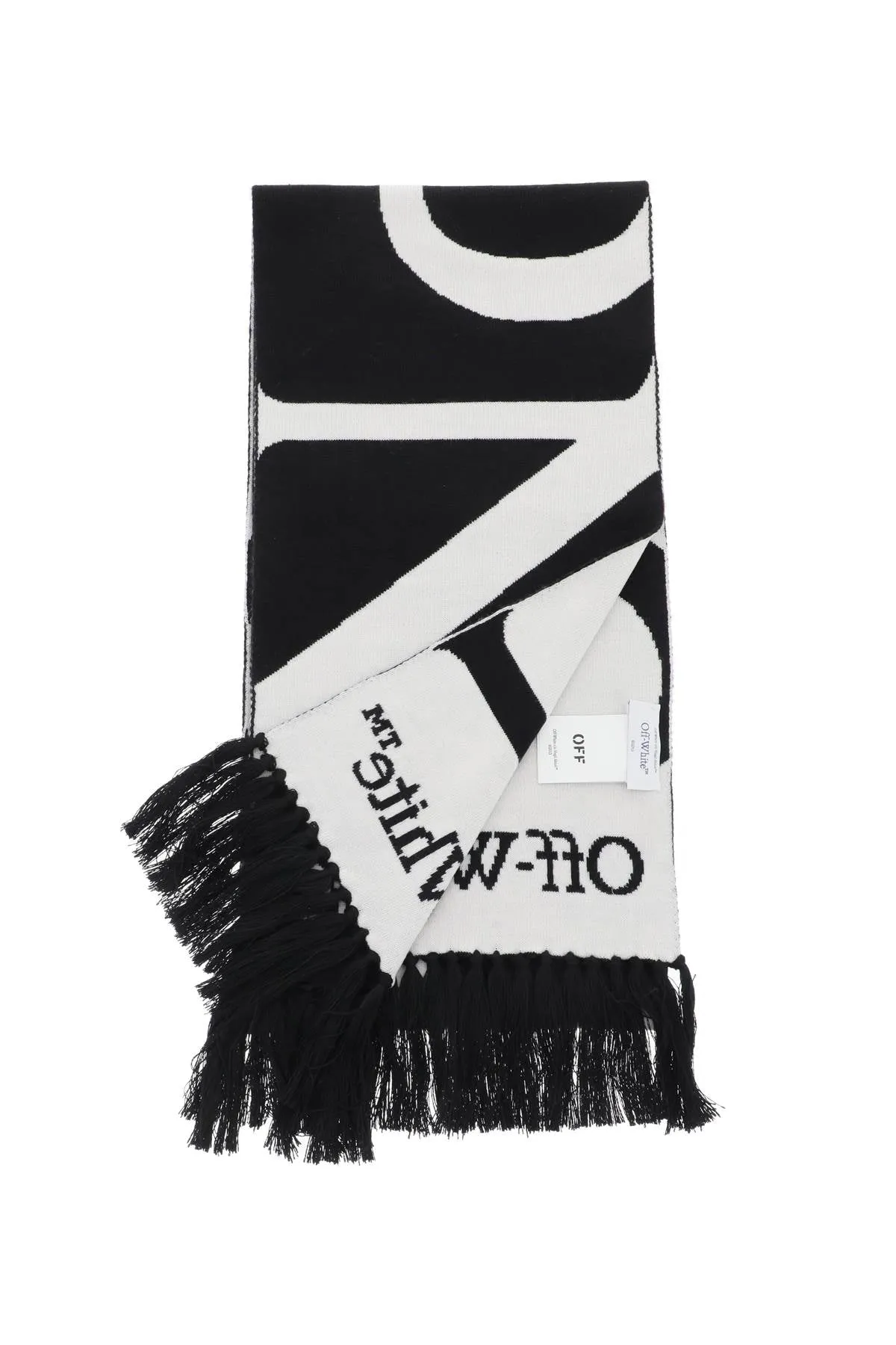 Off-white reversibile scarf with lettering