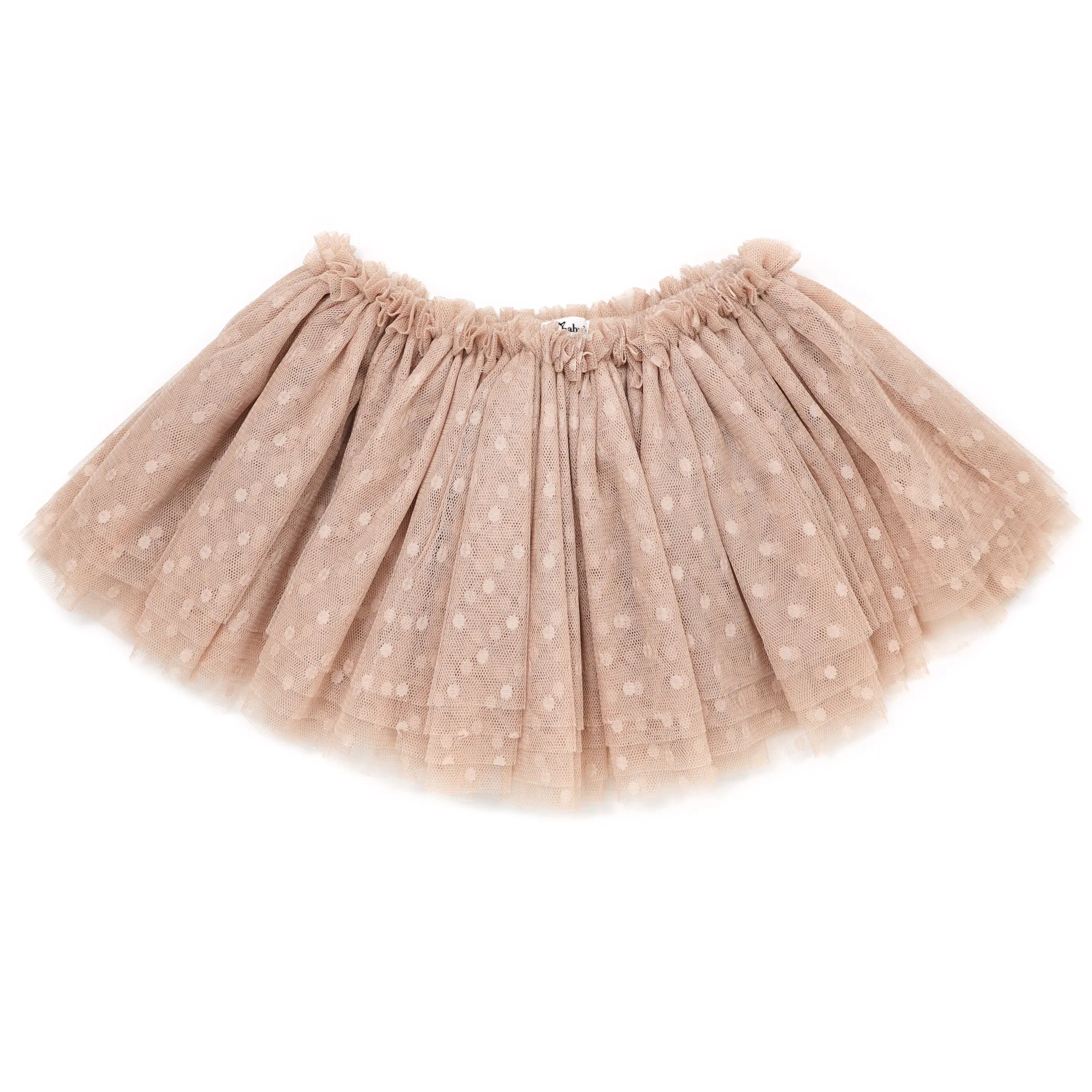 oh baby! Dotted Mesh Frill Tutu Skirt - Clay