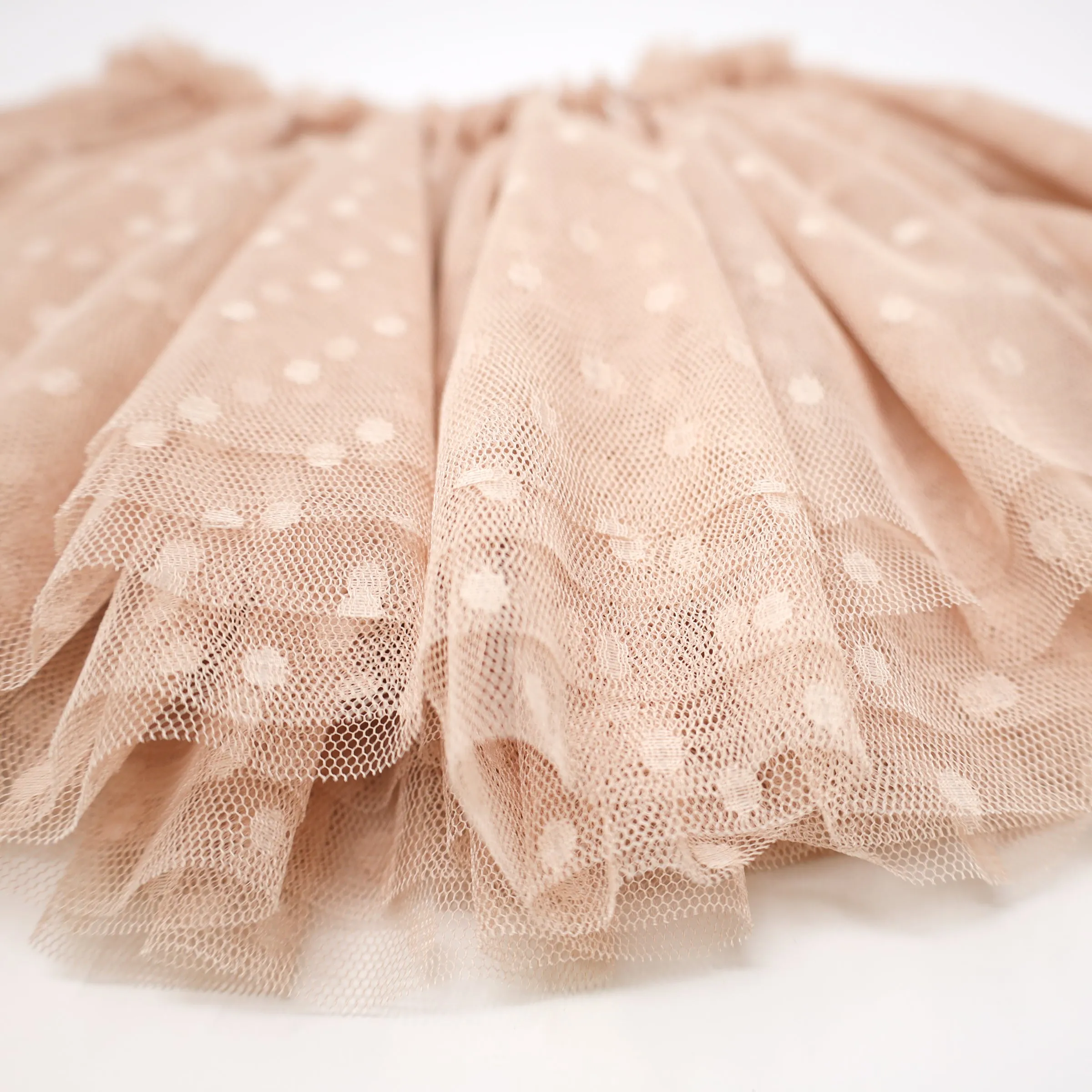 oh baby! Dotted Mesh Frill Tutu Skirt - Clay