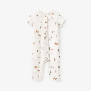 On the Farm Organic Muslin Short Sleeve Jumpsuit