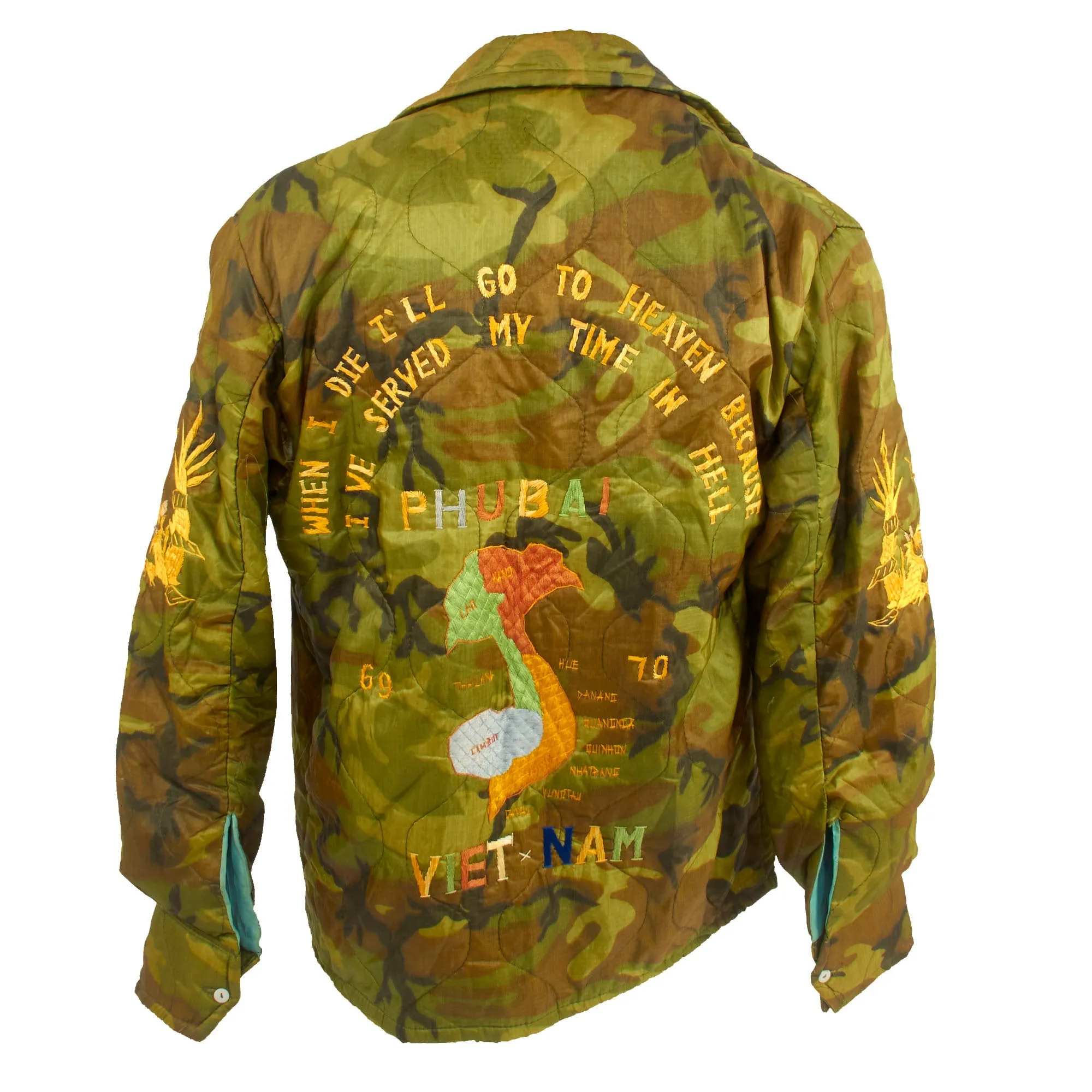 Original U.S. Vietnam War Era Theater Made “Woobie” Poncho Liner Tour Jacket